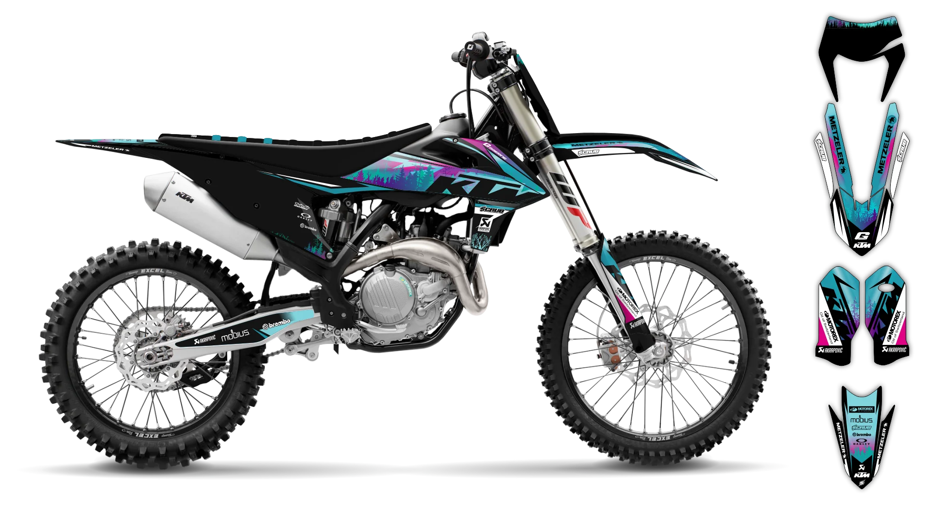 Graphics Kit - KTM - EXC EXC-F / XC-W XCF-W - 2020-2023 - K-SE1119 - LE