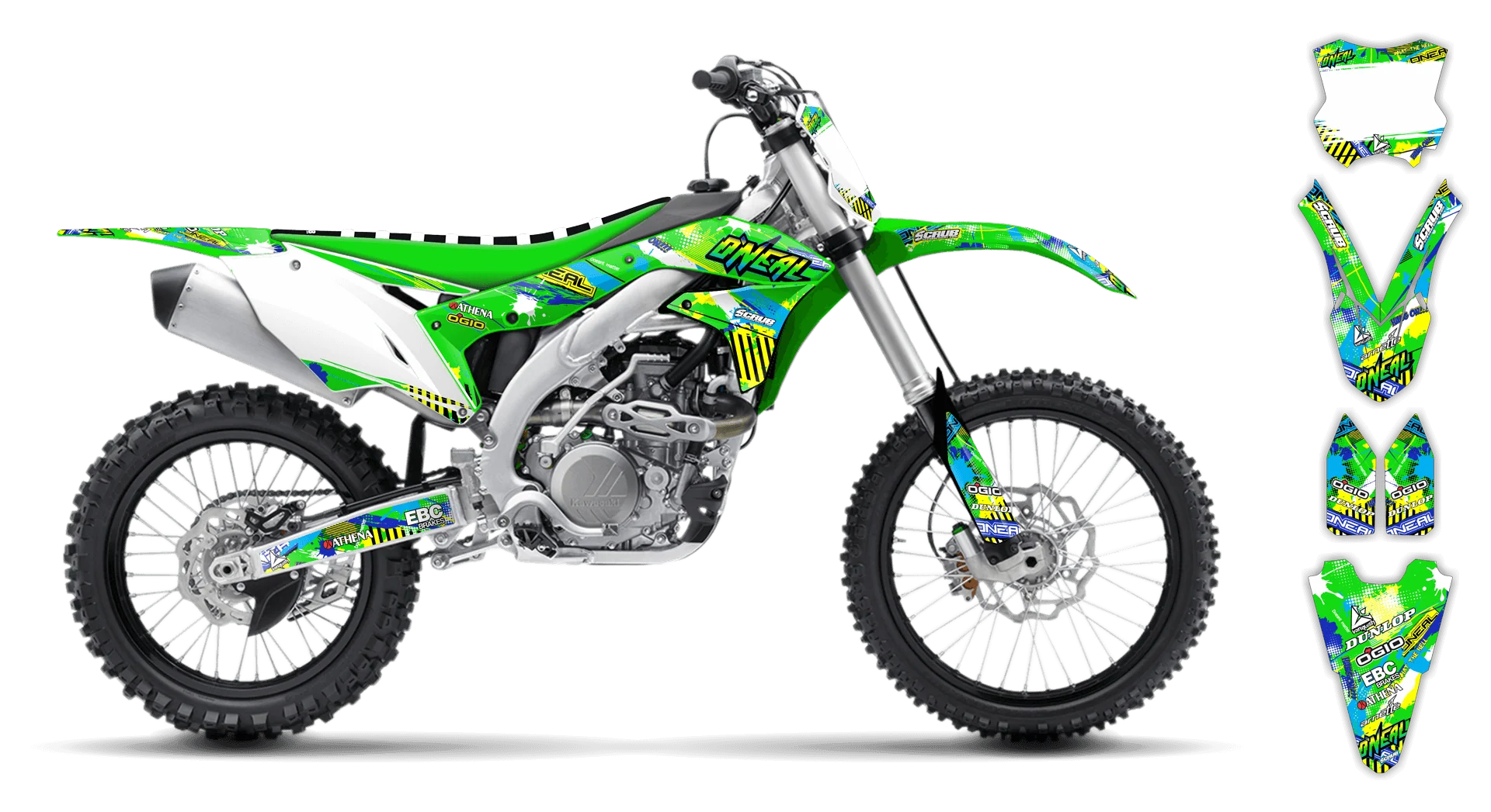 Graphics Kit - Kawasaki - KX 250F - 2017-2020 - H2 - R1