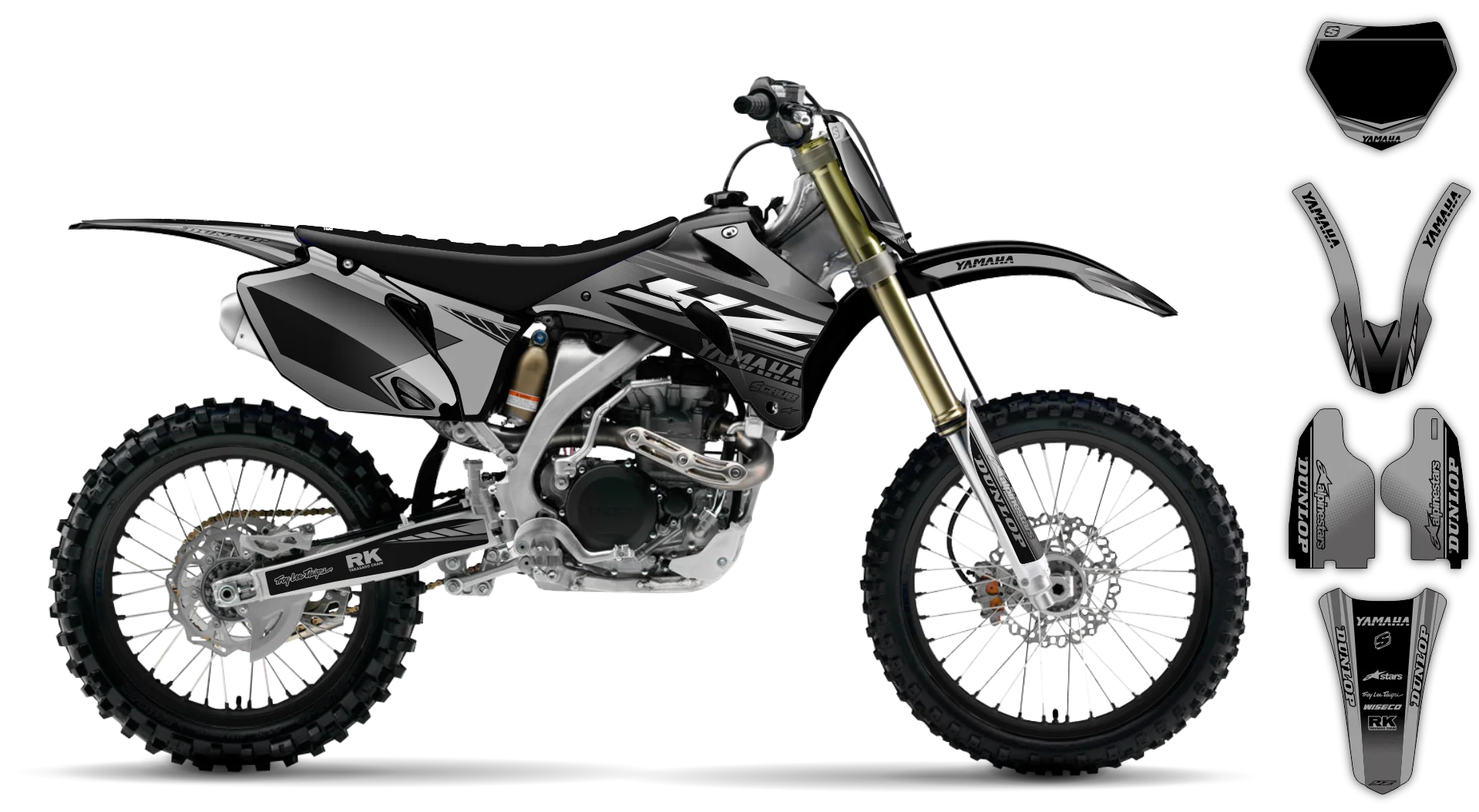 Graphics Kit - Yamaha - YZ450F - 2008-2009 - Boognish - R3