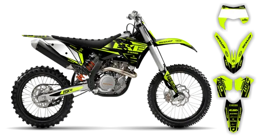 Graphics Kit - KTM - EXC EXC-F / XC-W XCF-W - 2008-2011 - Fluo 1 - ST