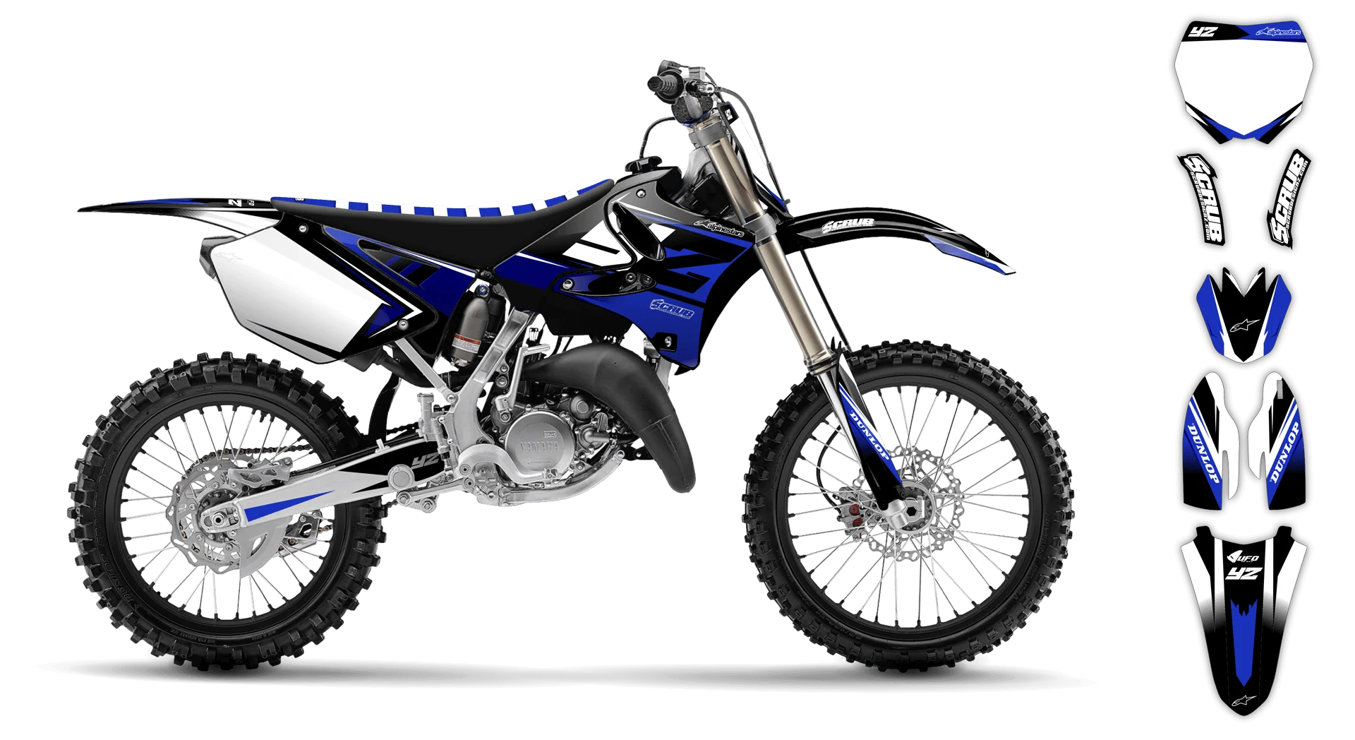 Graphics Kit - Yamaha - YZ 125 - 1993-1995 - SE1012 - R1