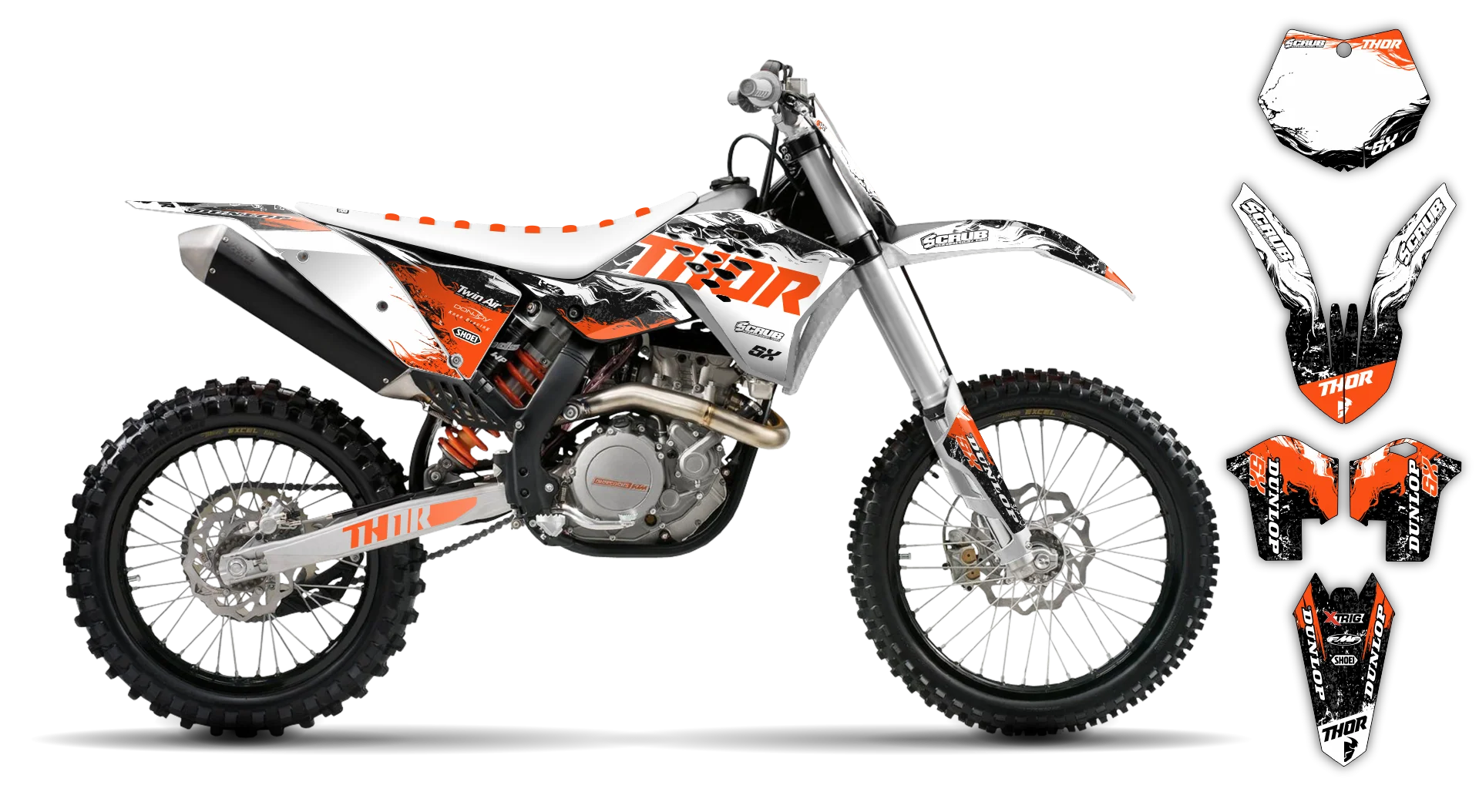 Graphics Kit - KTM - SX SX-F / XC XC-F - 2007-2010 - Sledge - LE