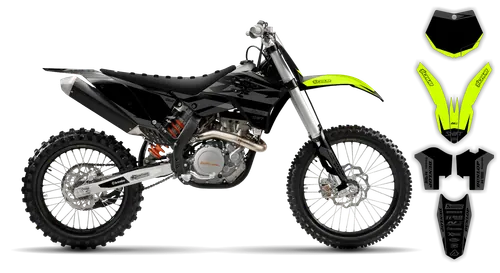 Graphics Kit - KTM - SX SX-F / XC XC-F - 2007-2010 - Fluo SE1025 - ST
