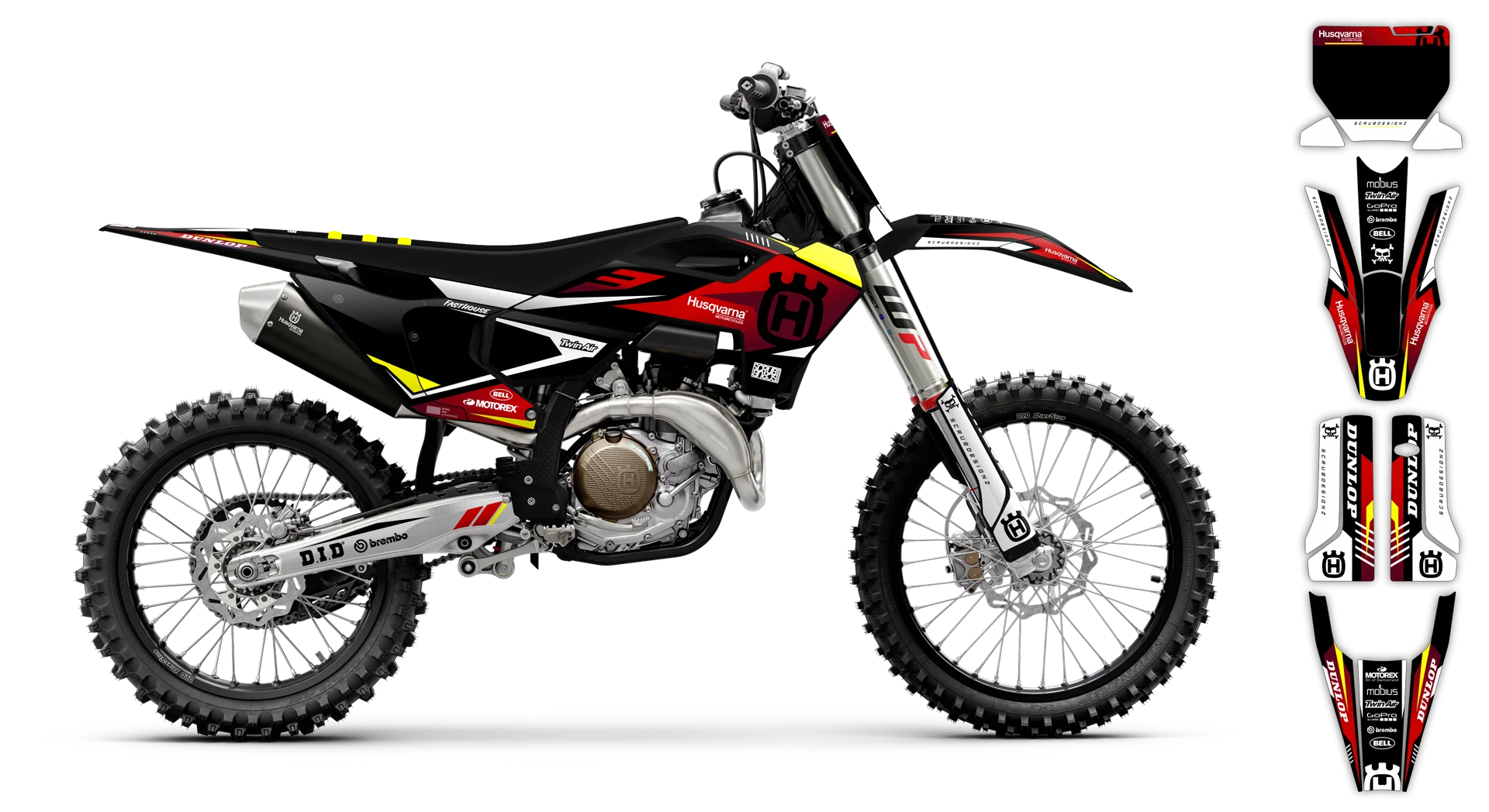 Graphics Kit - Husqvarna 14-> TC-FC-FX Series - 2023-2024 - Blind - R3