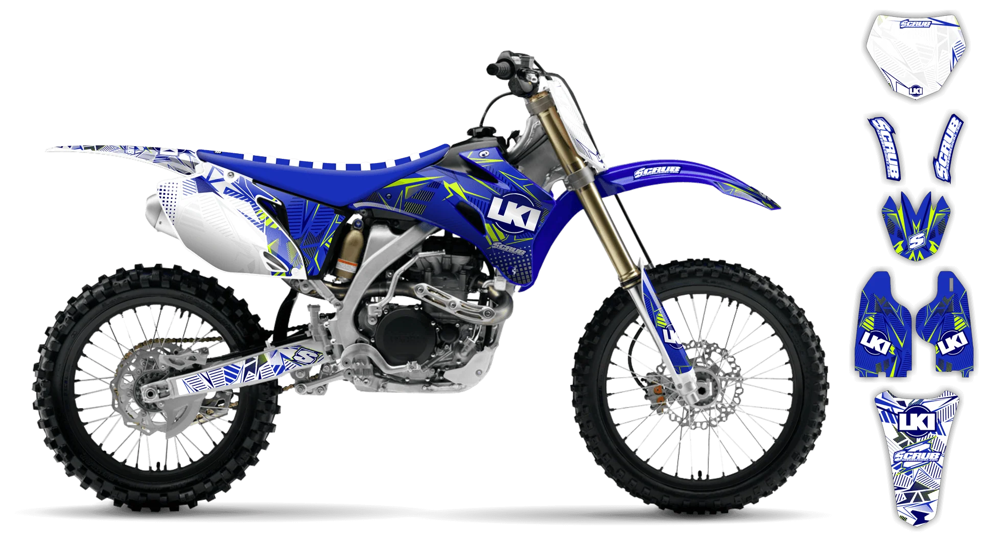 Graphics Kit - Yamaha - YZ250F - 2008-2009 - Block Pass - LE