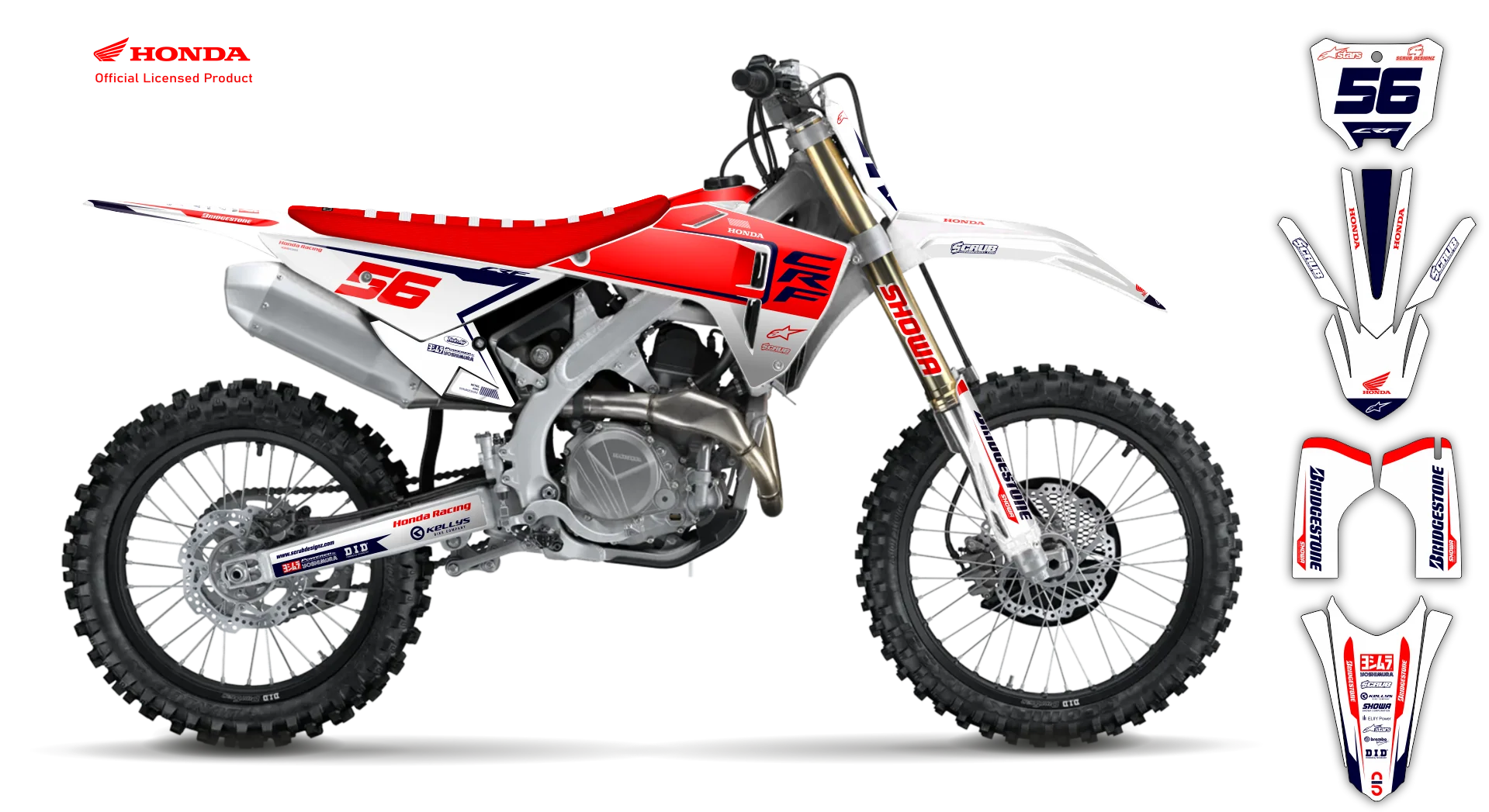Graphics Kit - Honda - CRF 110 - 2019-2023 - Neart - R1