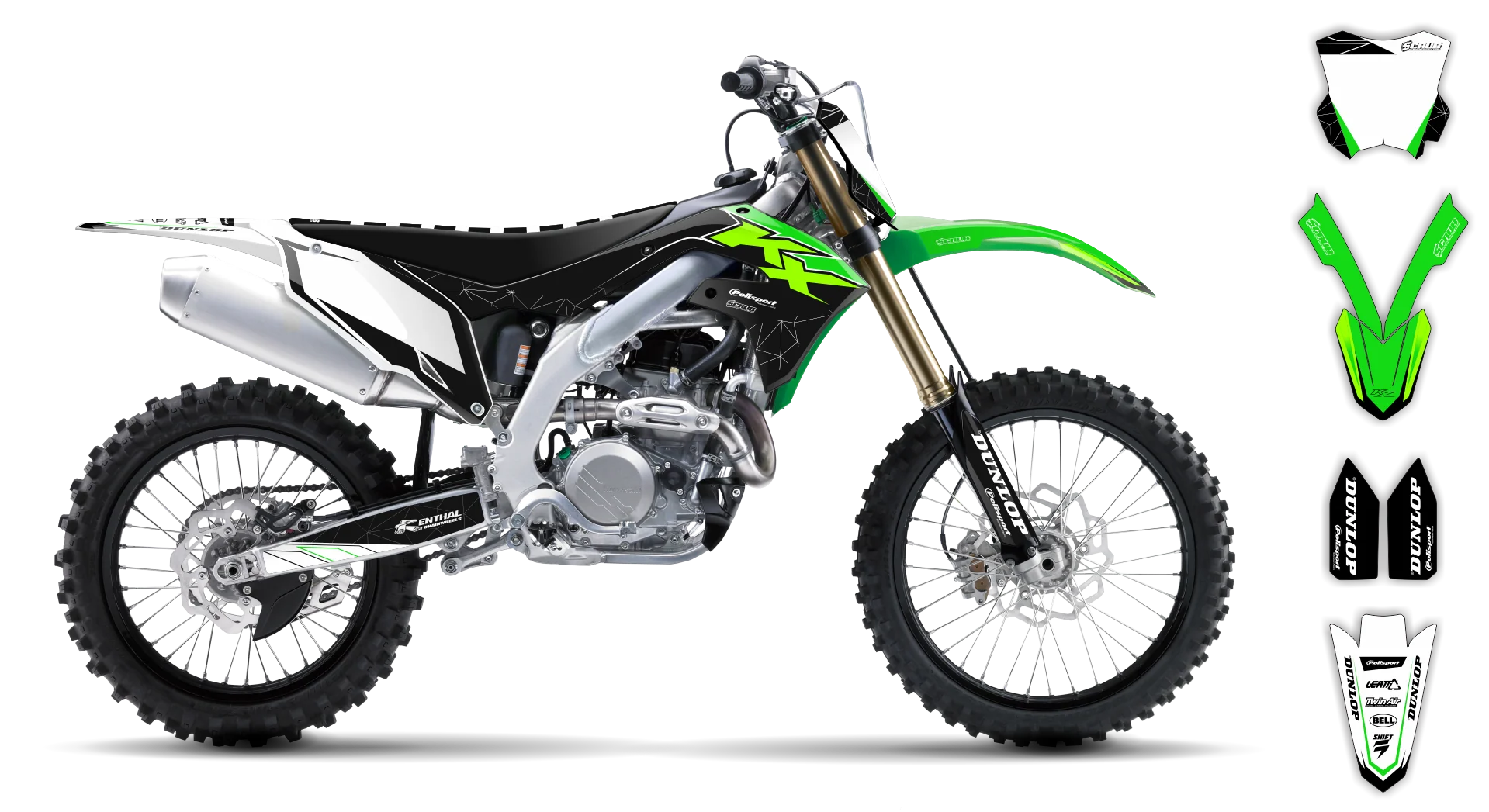 Graphics Kit - Kawasaki - KX 125 - 1999-2002 - SE1046 - LE