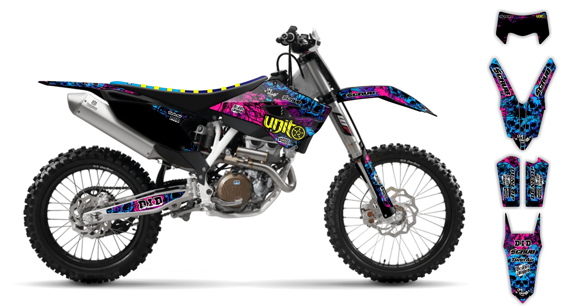 Graphics Kit - Husqvarna 14-> TE-FE Series - 2016 - Wasabi - R1