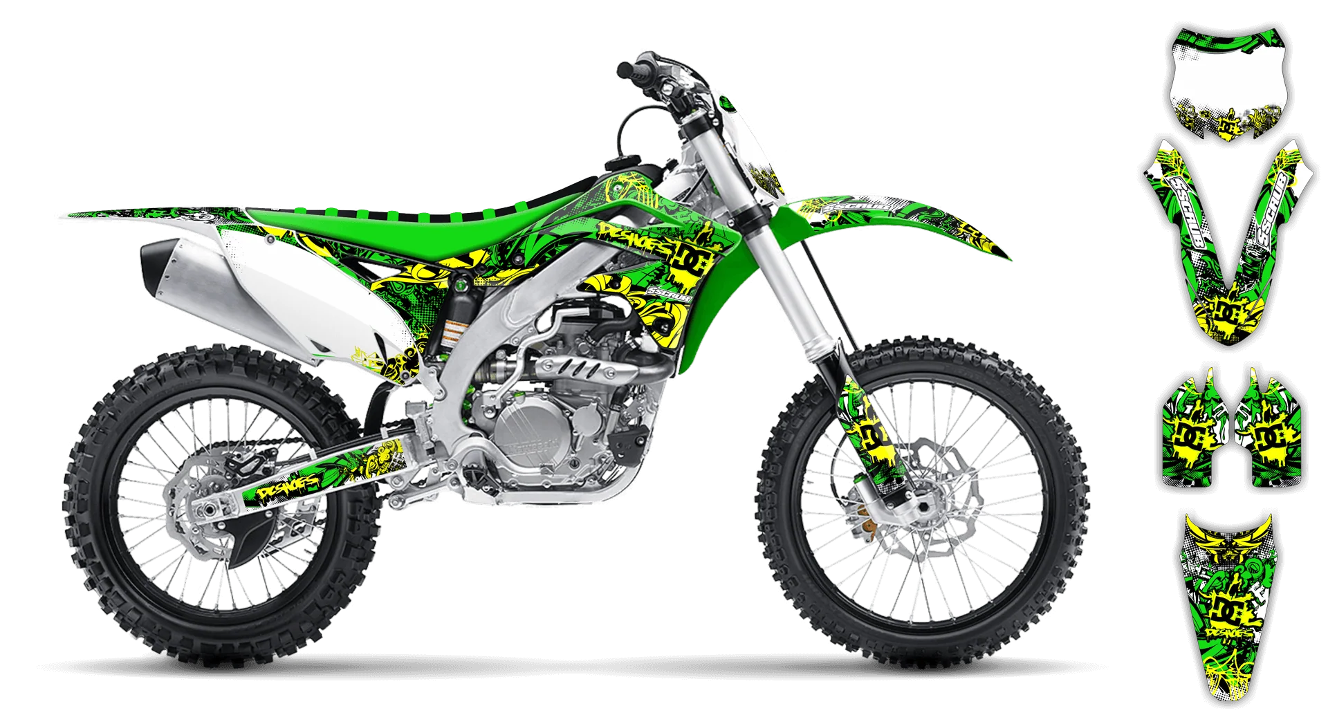 Graphics Kit - Kawasaki - KX 450F - 2006-2008 - Attack - R1
