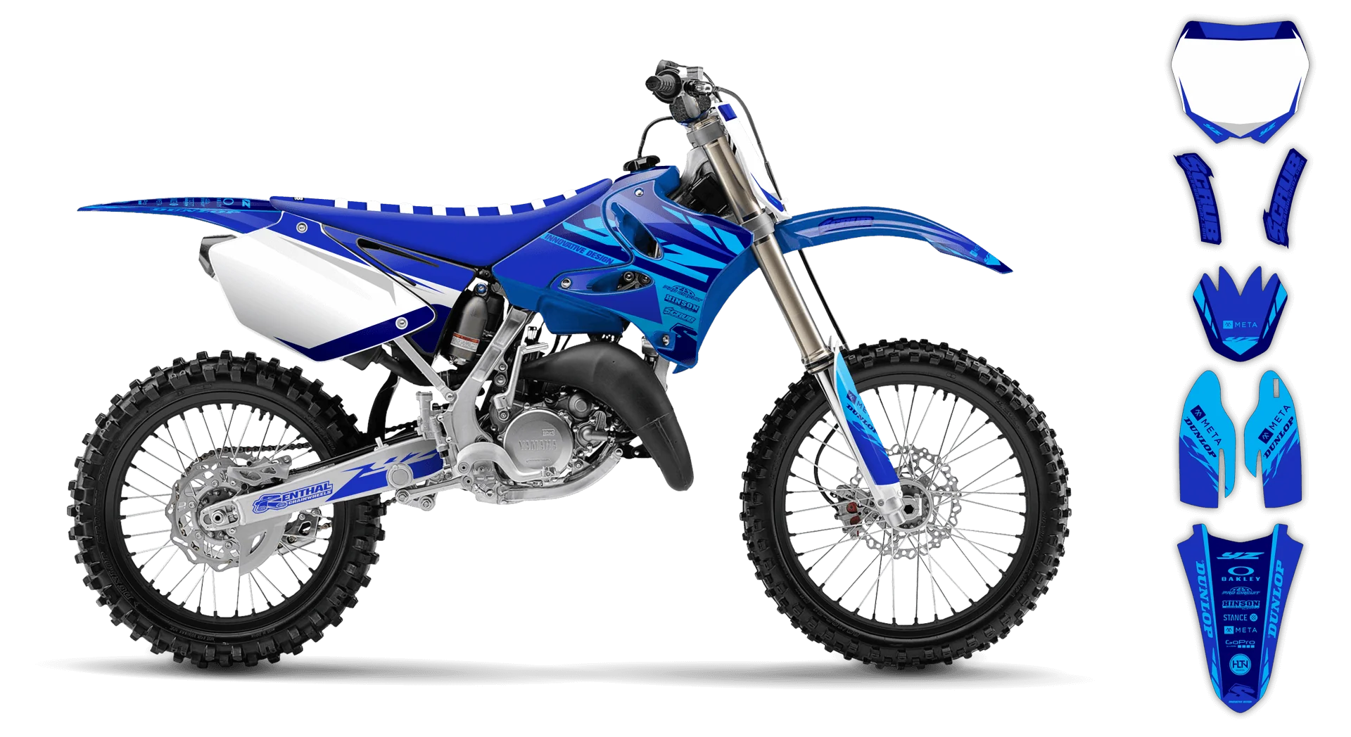 Graphics Kit - Yamaha - YZ 125 - 1993-1995 - SE1002 - R2