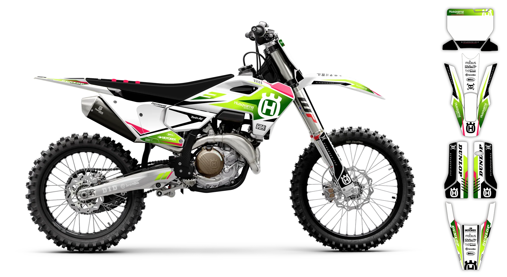 Graphics Kit - Husqvarna 14-> TC-FC-FX Series - 2023-2024 - Blind - R1