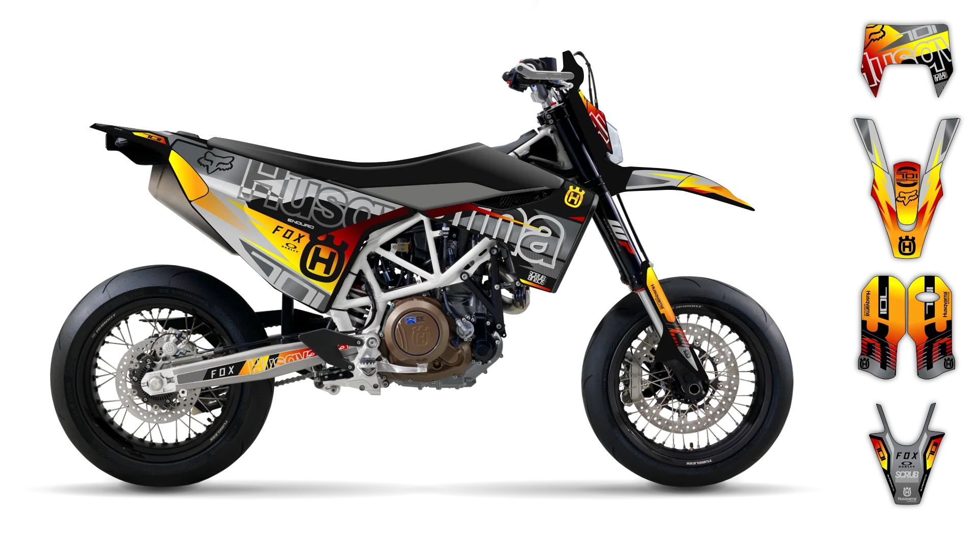 Graphics Kit - Husqvarna 14-> EN 701 - 2016-2024 - Typo - R4