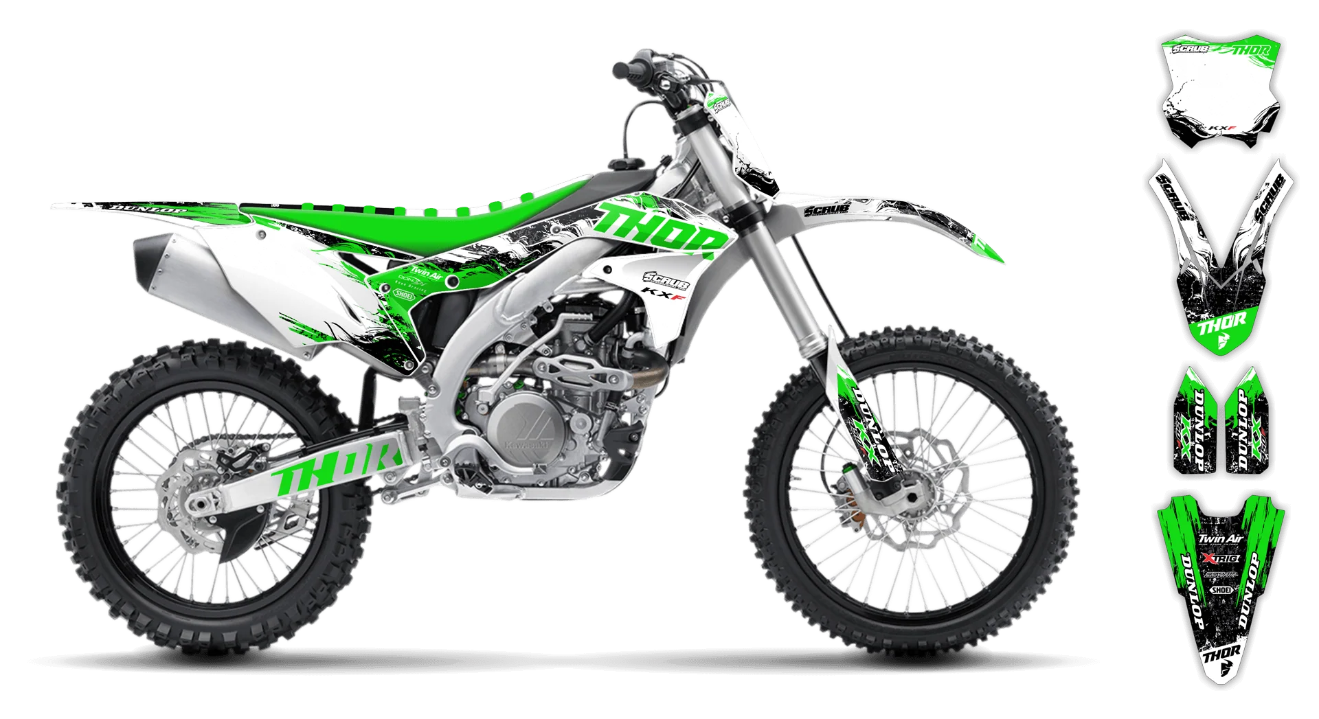 Graphics Kit - Kawasaki - KX 250F - 2017-2020 - Sledge - LE