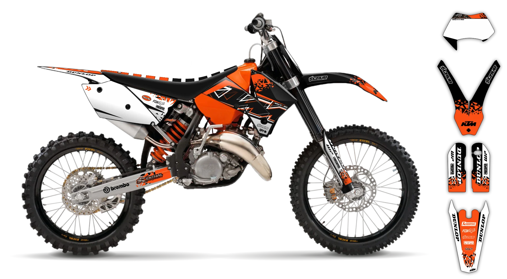 Graphics Kit - KTM - EXC EXC-F / XC-W XCF-W - 2005-2007 - K6 - R4