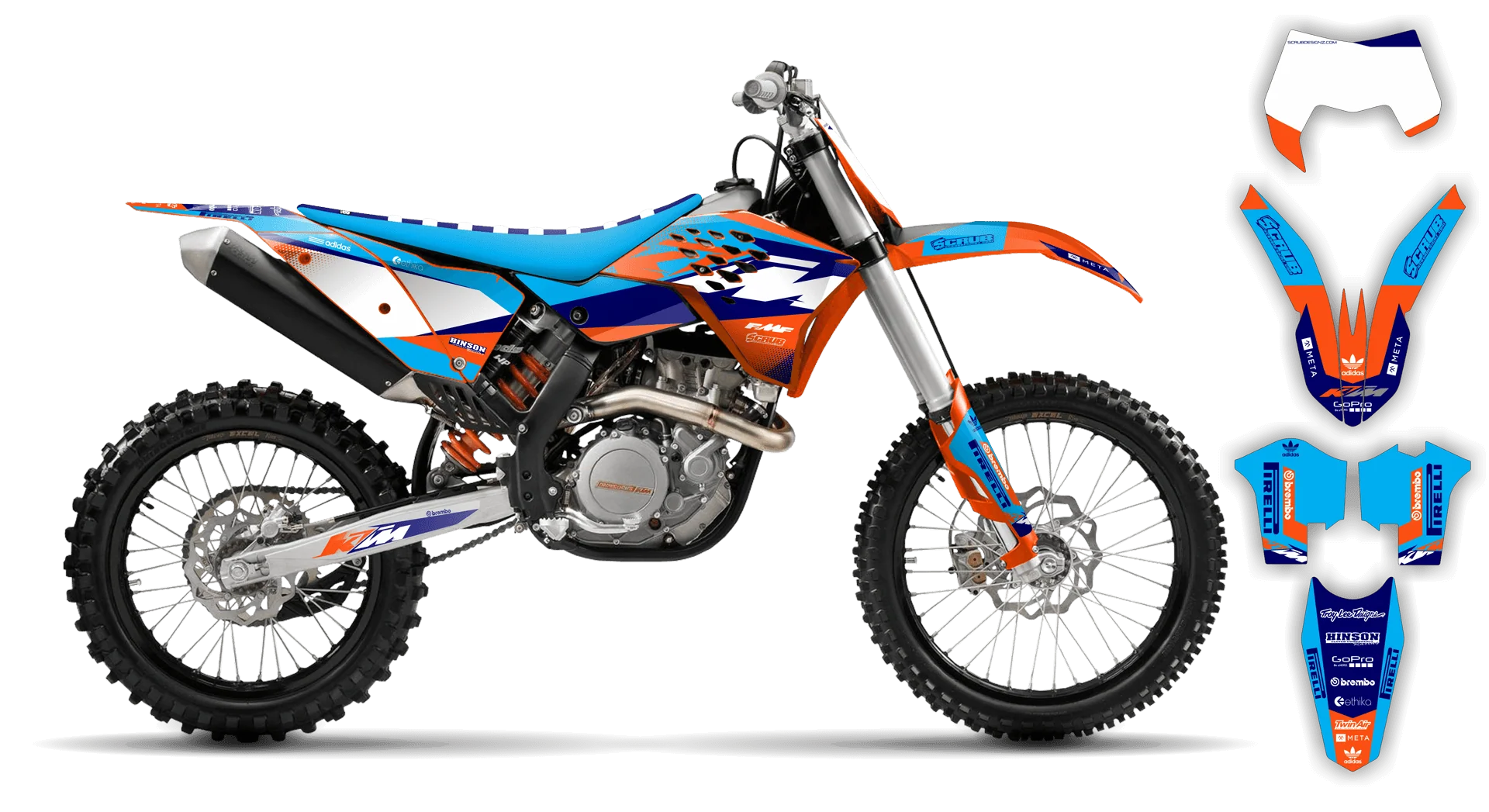 Graphics Kit - KTM - EXC EXC-F / XC-W XCF-W - 2008-2011 - K15 - R3