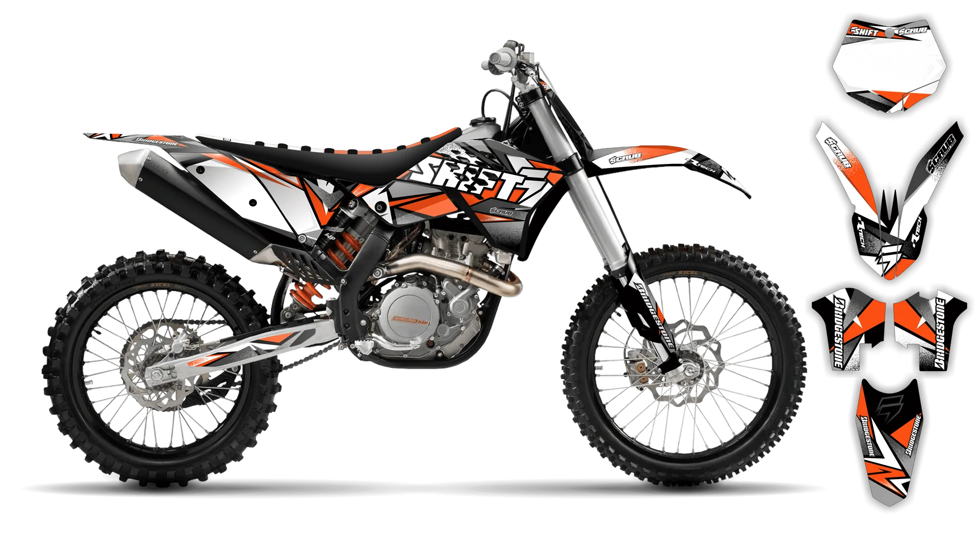 Graphics Kit - KTM - SX SX-F / XC XC-F - 2007-2010 - X-Rut - R3