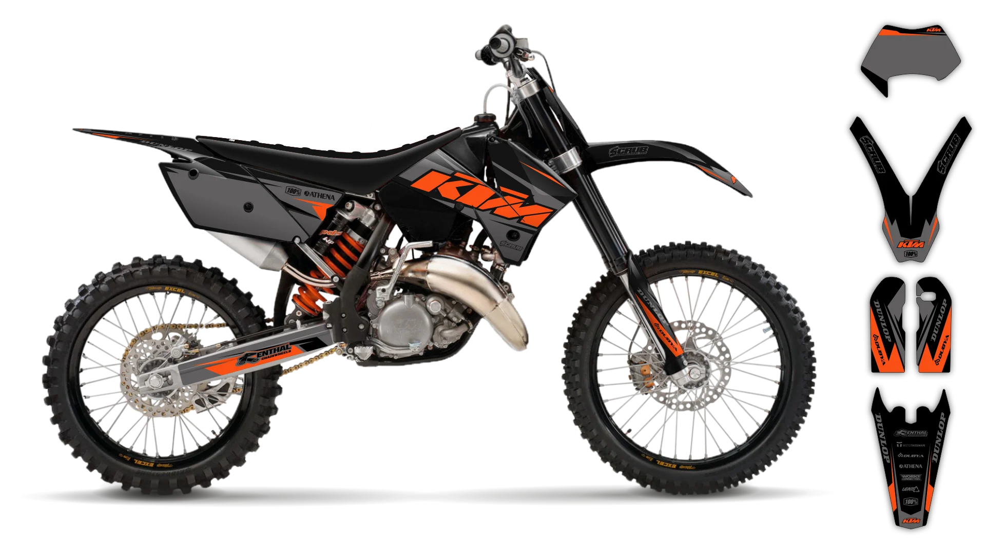 Graphics Kit - KTM - EXC EXC-F / XC-W XCF-W - 2005-2007 - K7 - R2