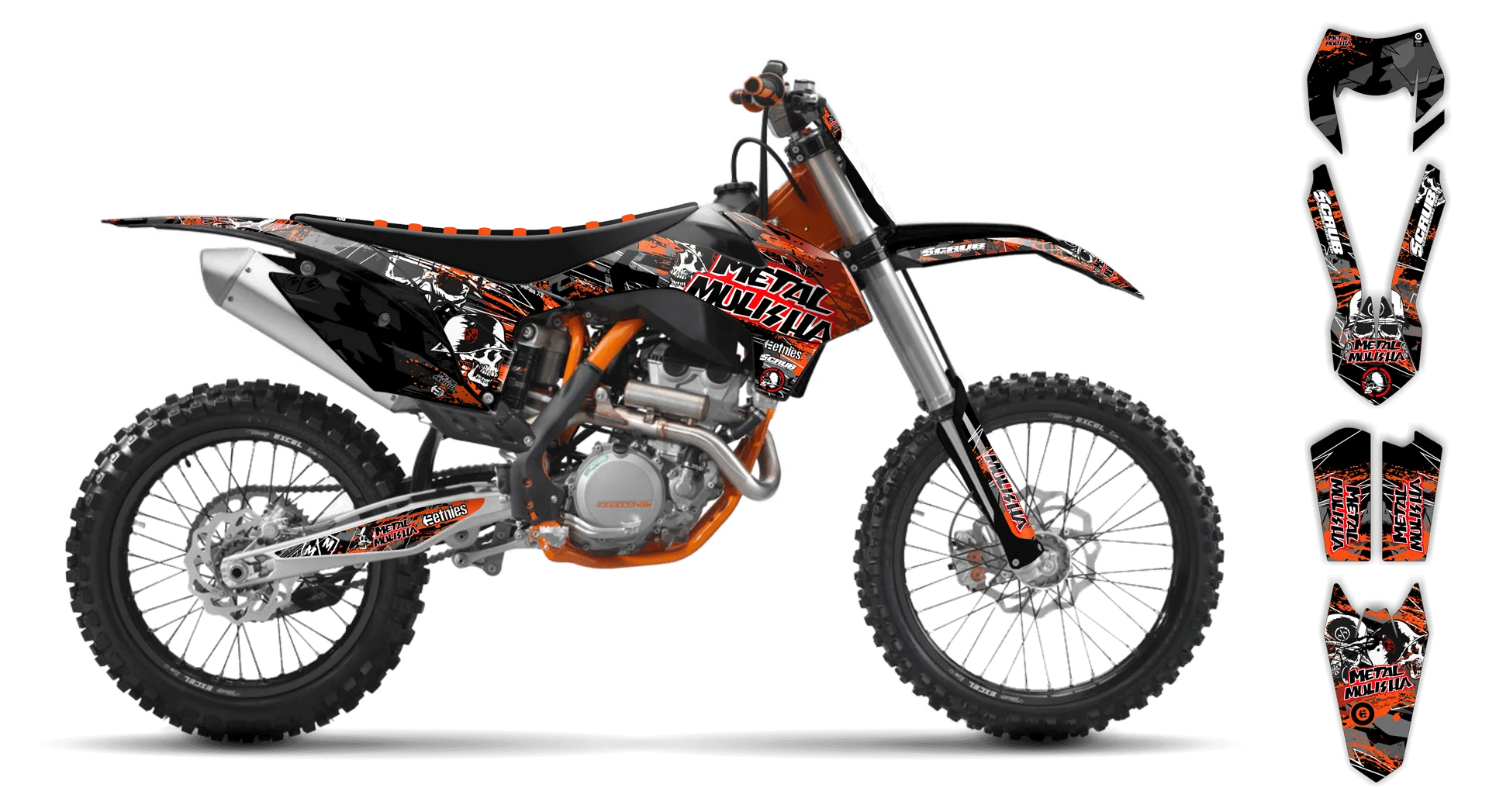 Graphics Kit - KTM - EXC EXC-F / XC-W XCF-W - 2012-2013 - Em Em - LE