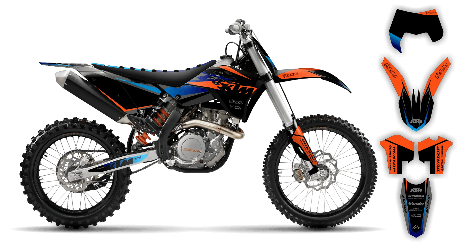 Graphics Kit - KTM - EXC EXC-F / XC-W XCF-W - 2008-2011 - K16 - R1
