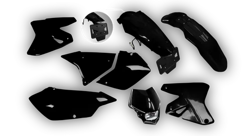 Plastics Kit - Suzuki - DRZ 400 Enduro - 1999-2024 - Full Kit - Black Premium