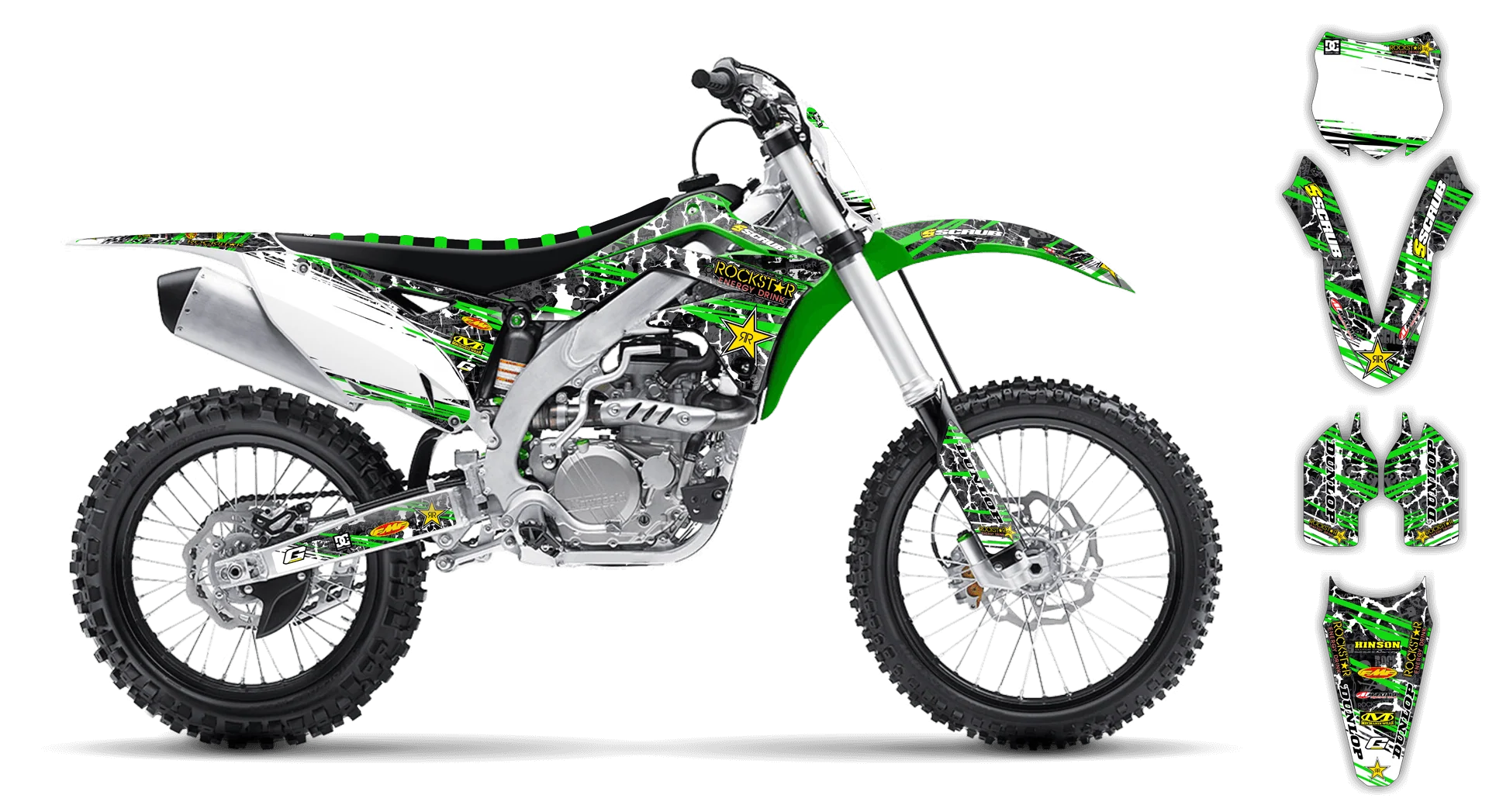 Graphics Kit - Kawasaki - KX 450F - 2006-2008 - Rockstar - ST