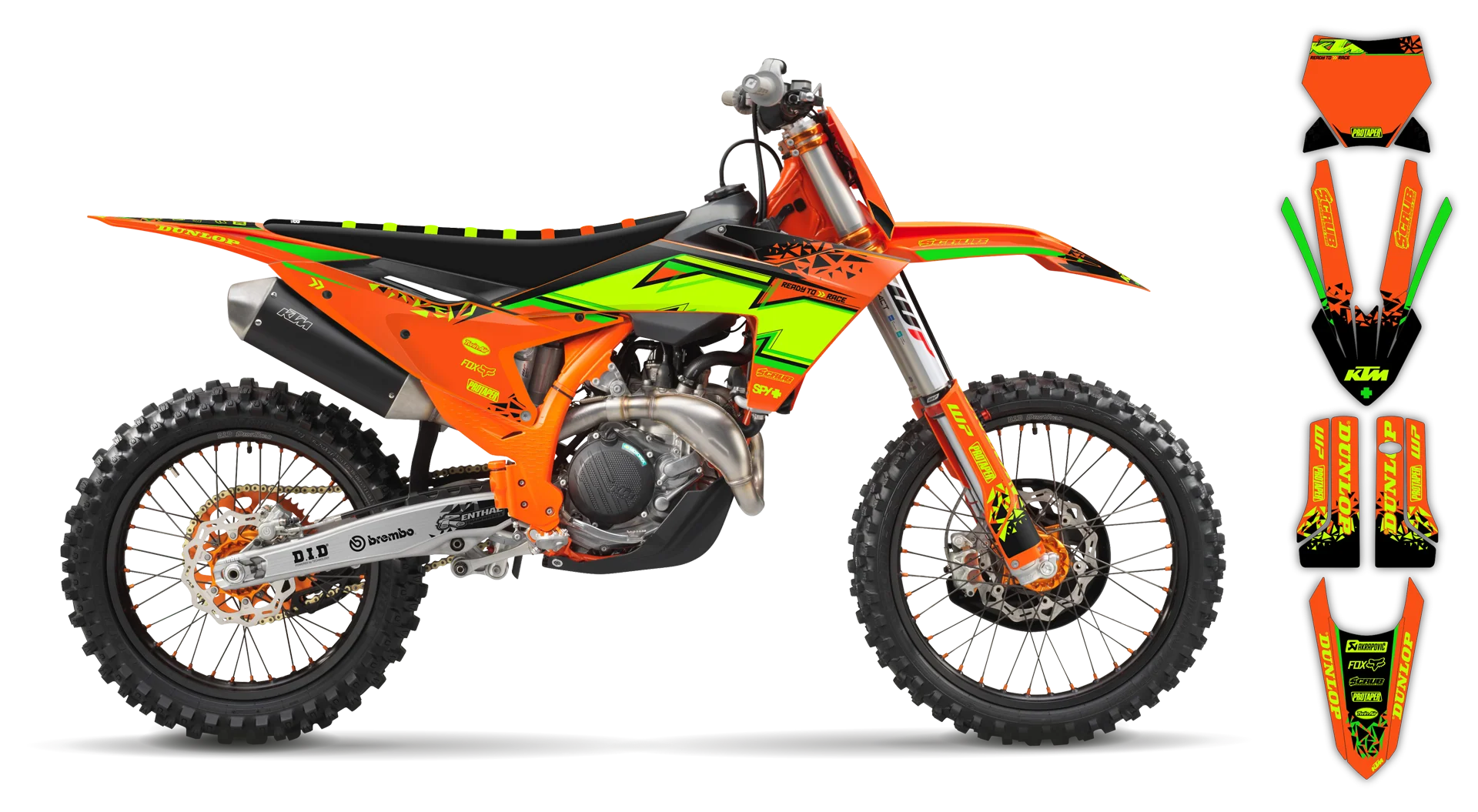 Graphics Kit - KTM - SX SX-F / XC XC-F - 2023-2024 - Fluo K6 - LE