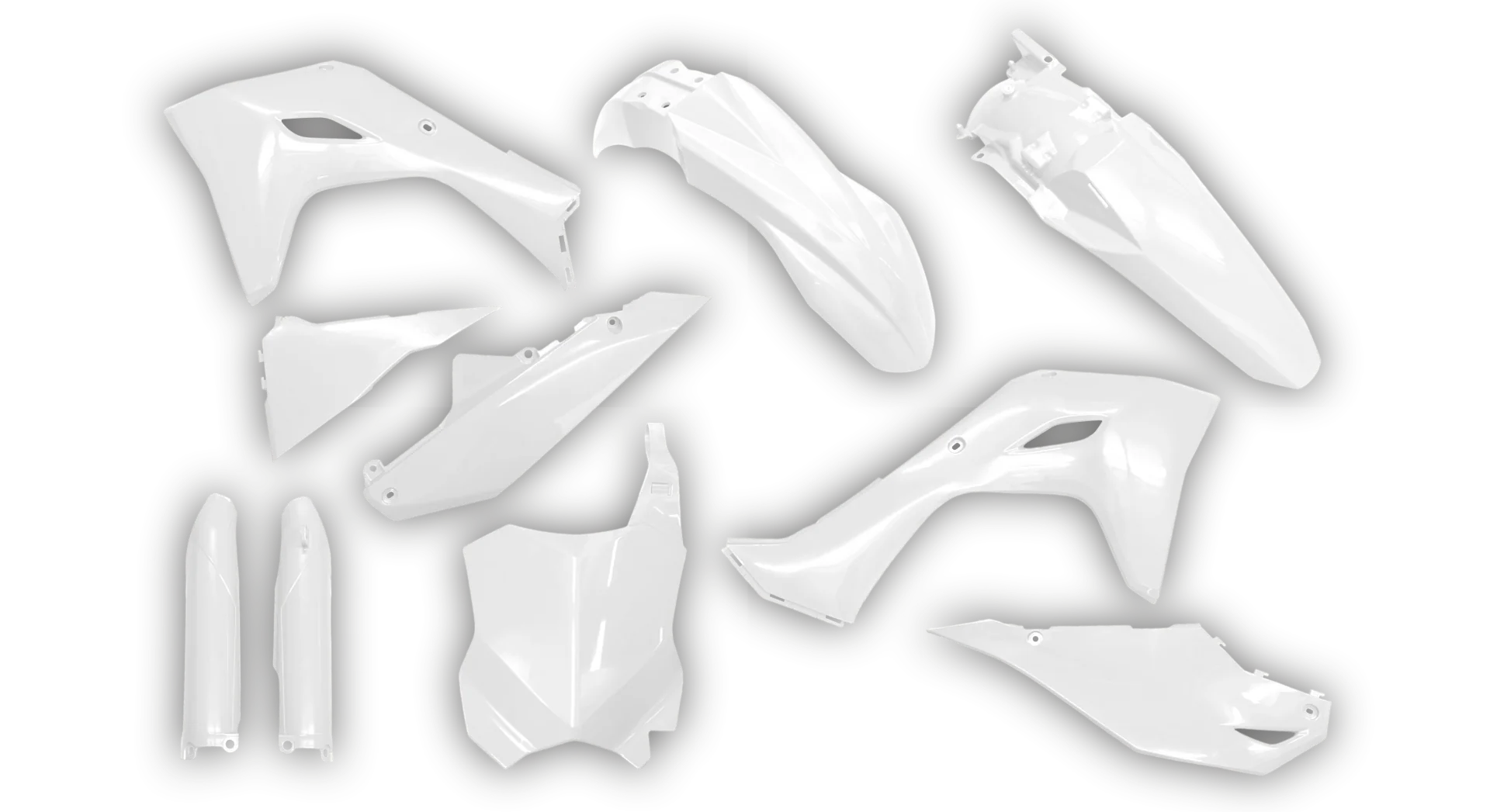 Plastics Kit - Kawasaki - KX 450F - 2024-2025 - Full Kit - White