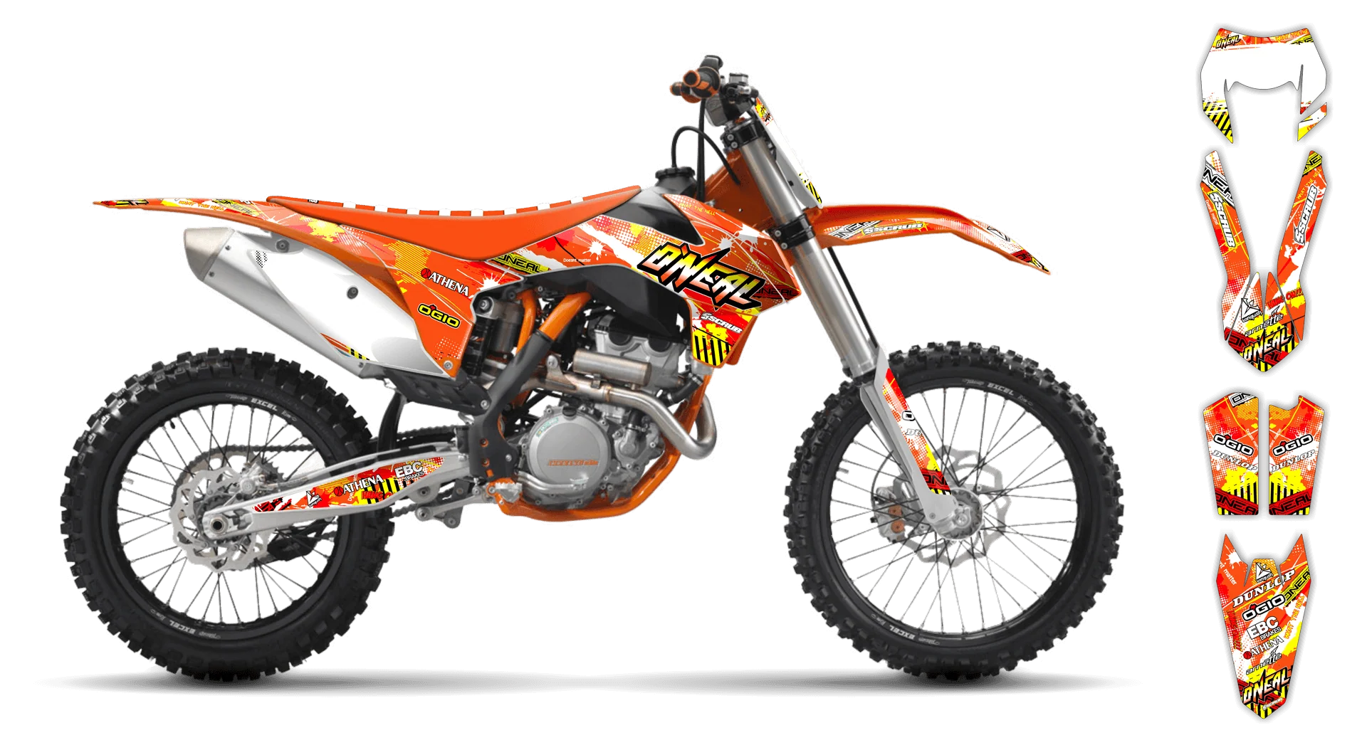 Graphics Kit - KTM - EXC EXC-F / XC-W XCF-W - 2012-2013 - H2 - R1