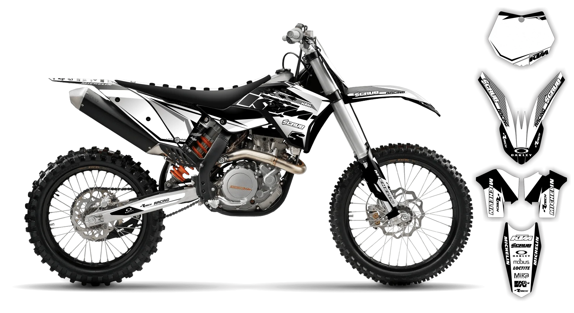 Graphics Kit - KTM - SX SX-F / XC XC-F - 2007-2010 - SE1039 - LE