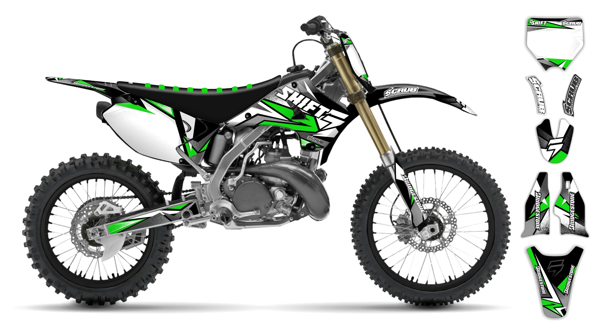 Graphics Kit - Kawasaki - KX 250 - 2004-2008 - X-Rut - R3
