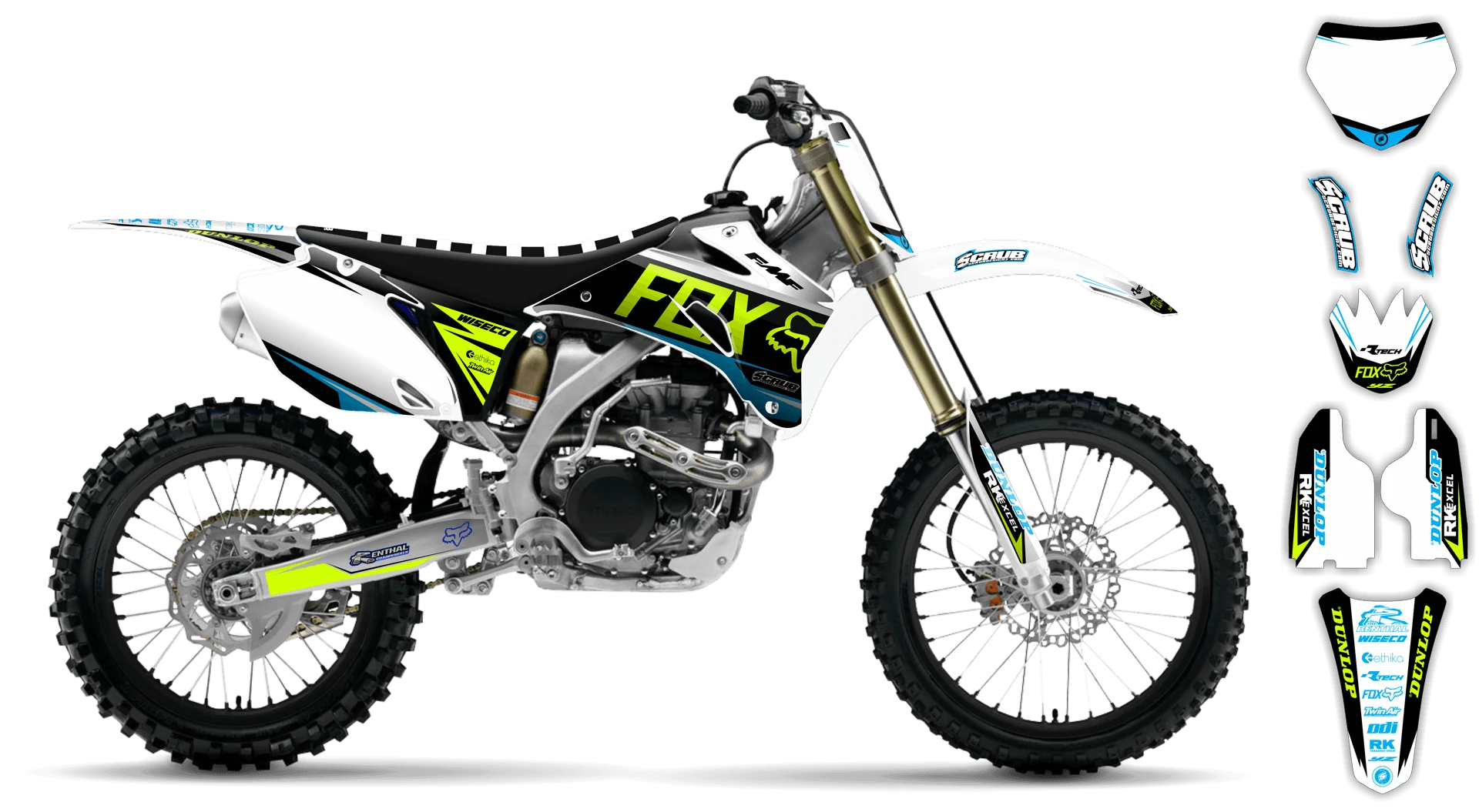 Graphics Kit - Yamaha - YZ250F - 2003-2004 - Fluo Varnix - LE
