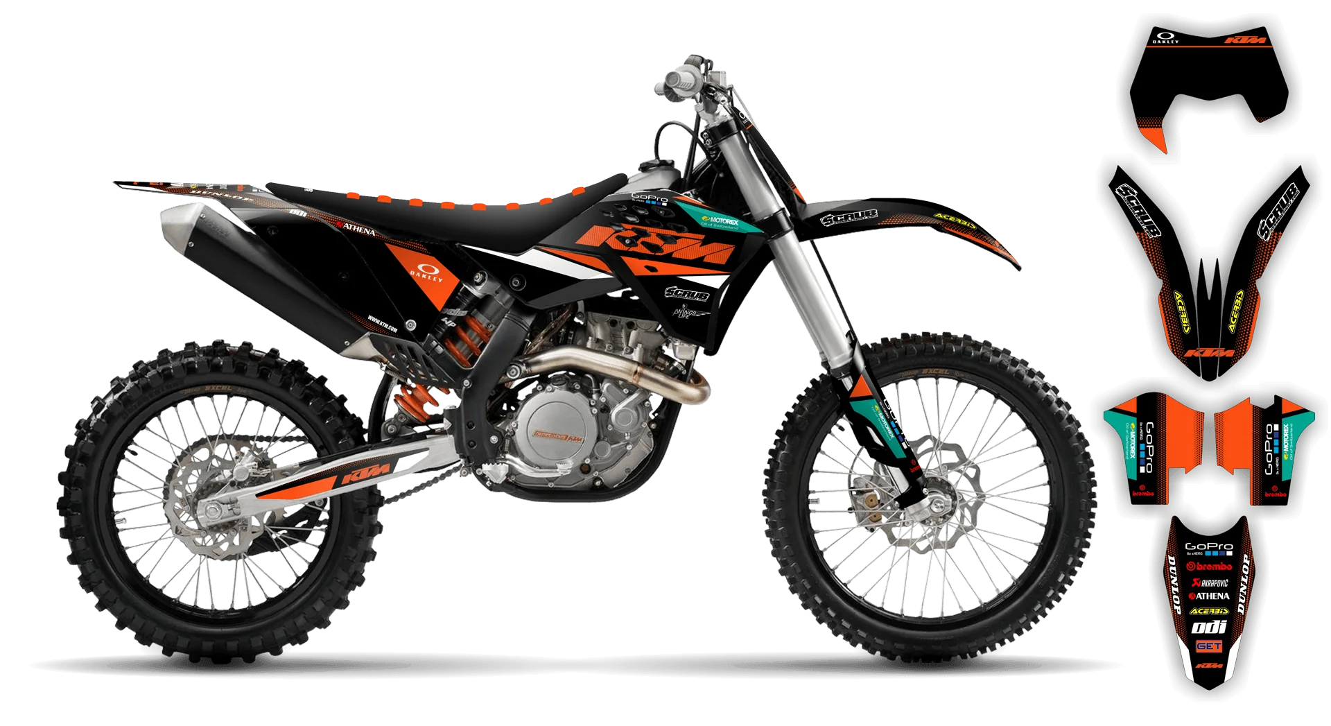Graphics Kit - KTM - EXC EXC-F / XC-W XCF-W - 2008-2011 - K11 - R1