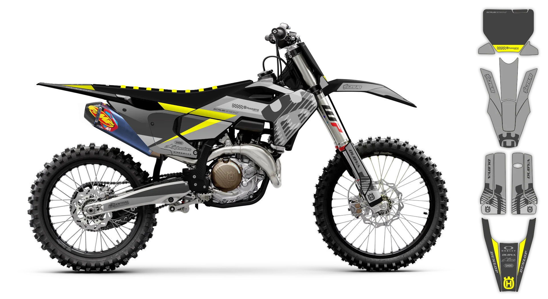 Graphics Kit - Husqvarna 14-> TC-FC-FX Series - 2023-2024 - H16 - R1