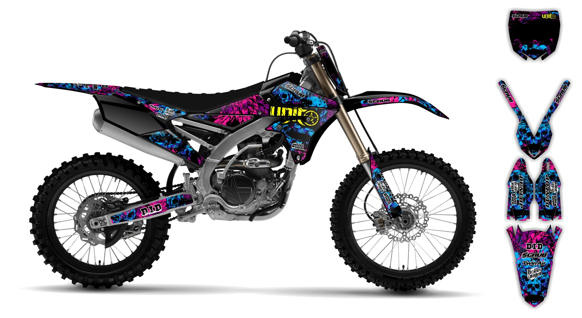 Graphics Kit - Yamaha - YZ450F - 2014-2017 - Wasabi - R1