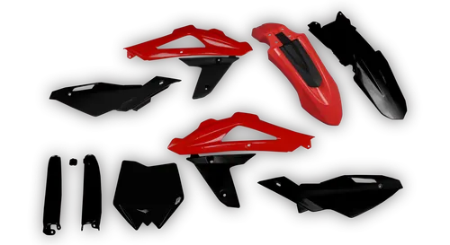 Plastics Kit - Husqvarna 05-13 - SM 450 RR - 2008-2010 - Full Kit - Red Black