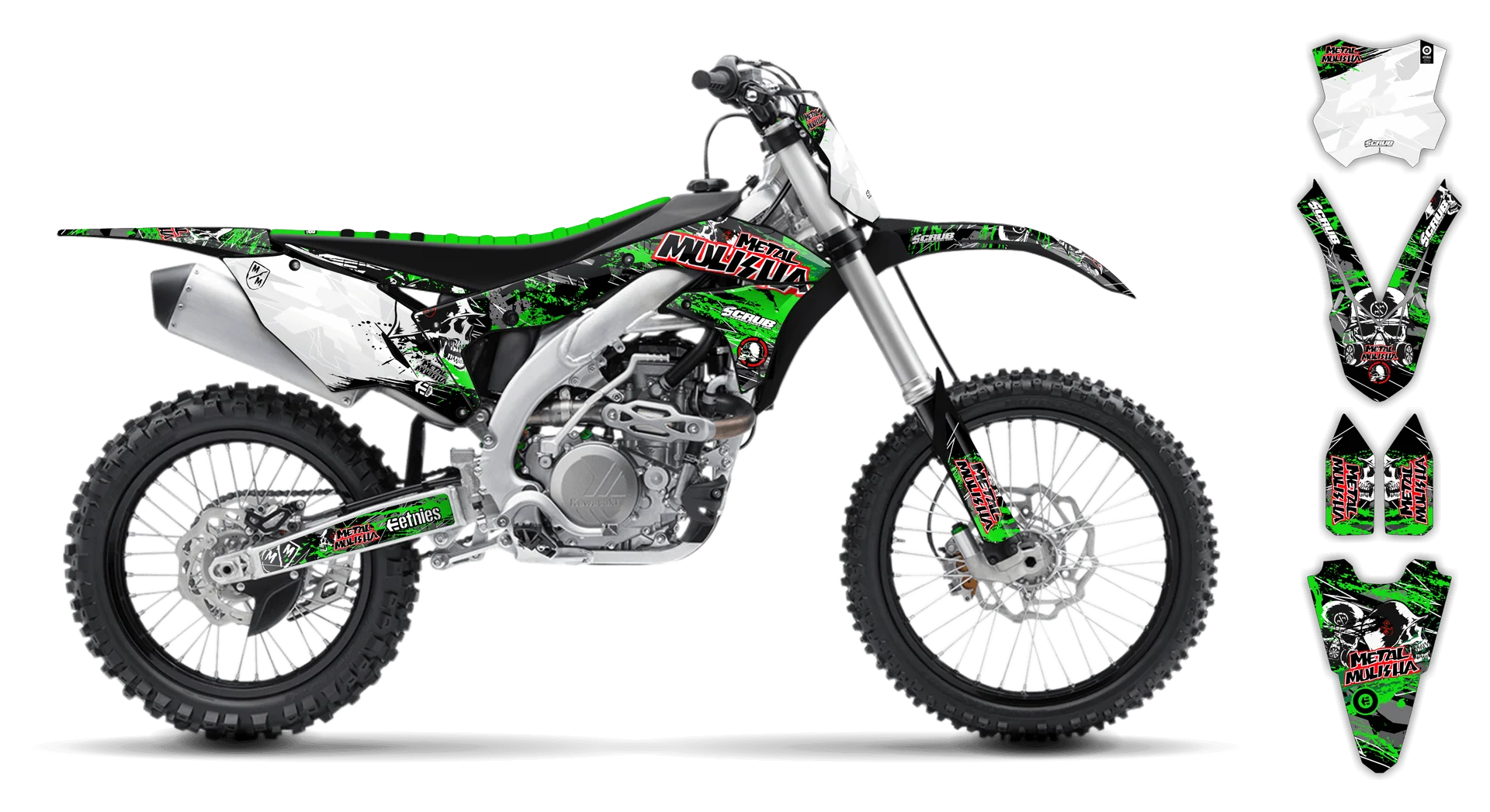 Graphics Kit - Kawasaki - KX 250F - 2017-2020 - Em Em - LE