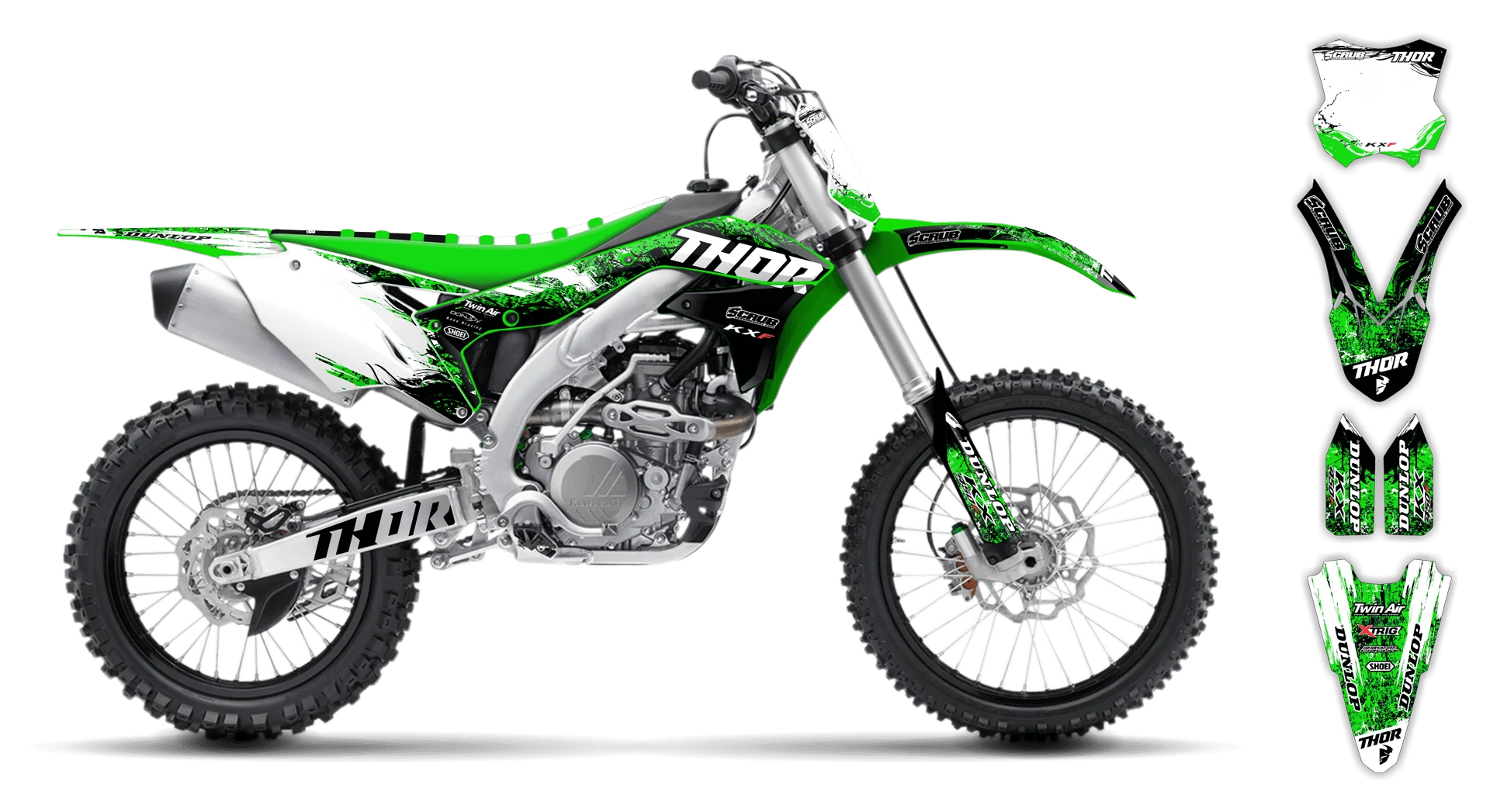 Graphics Kit - Kawasaki - KX 250F - 2017-2020 - Sledge - ST