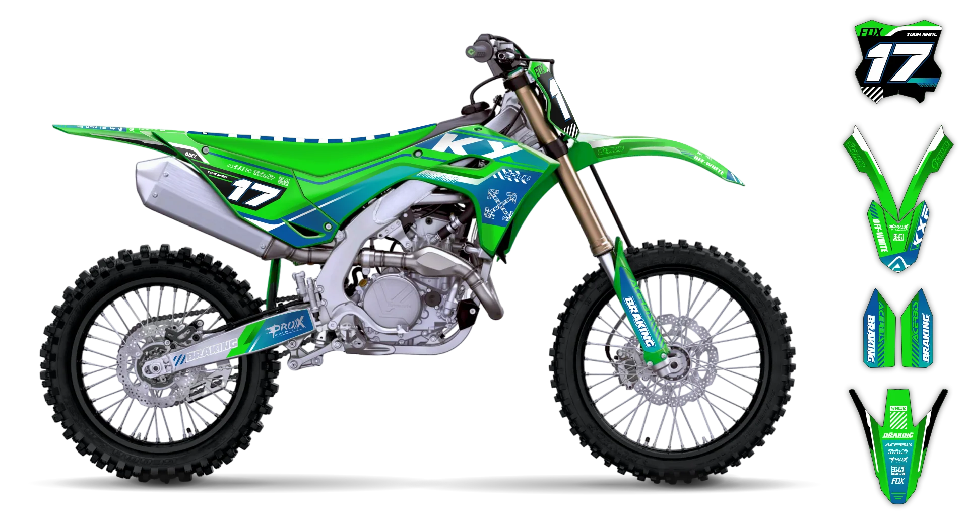 Graphics Kit - Kawasaki - KX 450F - 2024-2025 - SWARM - R2