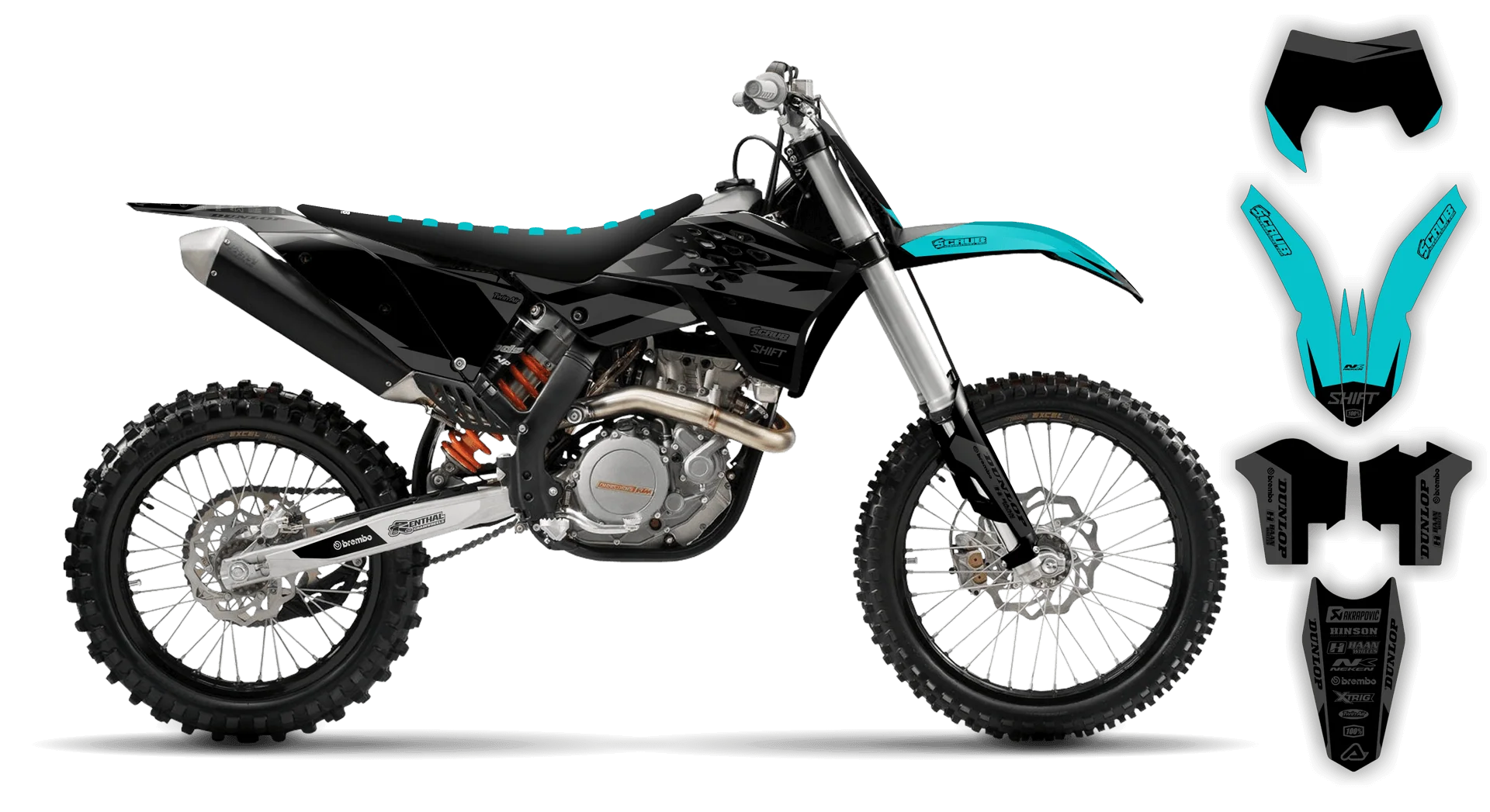 Graphics Kit - KTM - EXC EXC-F / XC-W XCF-W - 2008-2011 - SE1025 - R1