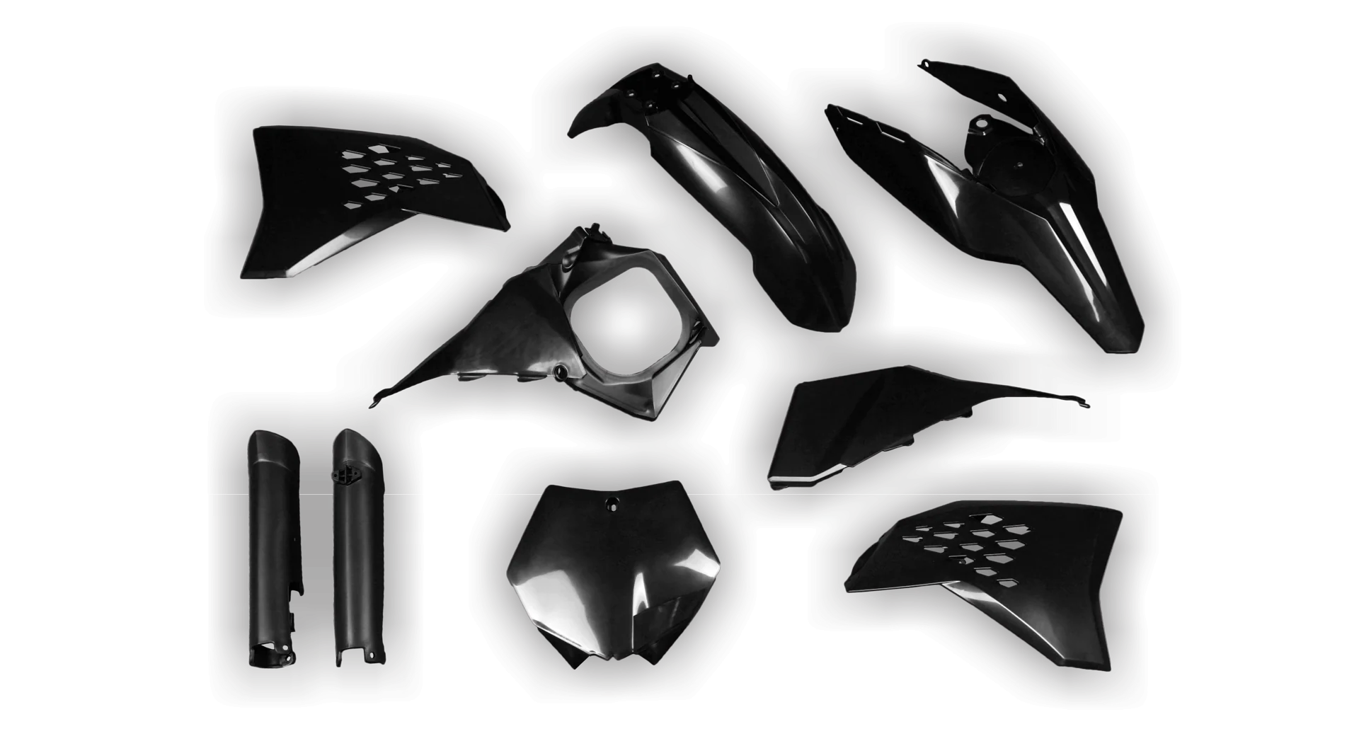 Plastics Kit - KTM - SX SX-F / XC XC-F - 2007-2010 - Full Kit - Black