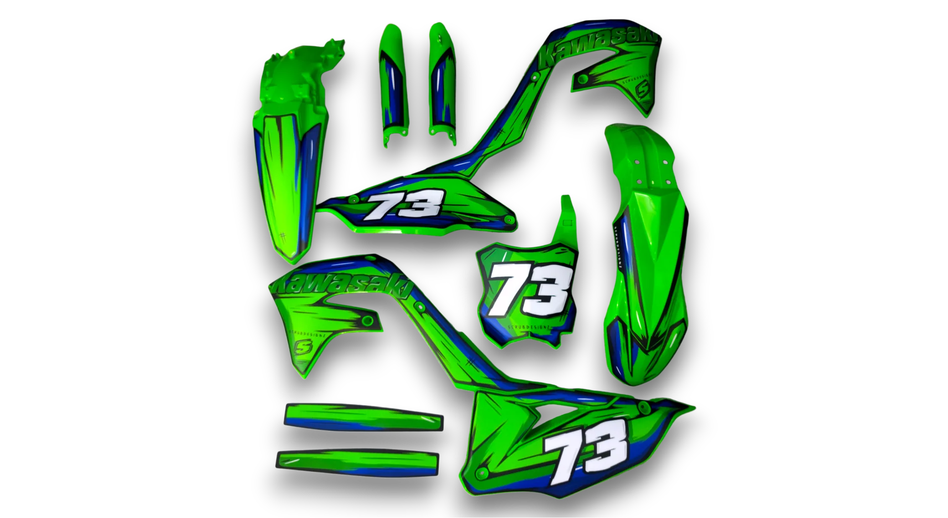 GFP - Kawasaki - KX 250F - 2021-2024 - Green-Artlex-E-ST