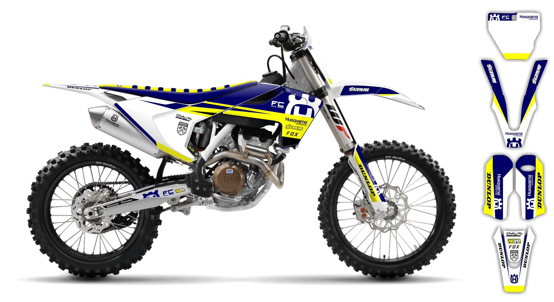 Graphics Kit - Husqvarna 14-> TC-FC-FX Series - 2016-2018 - H7 - LE