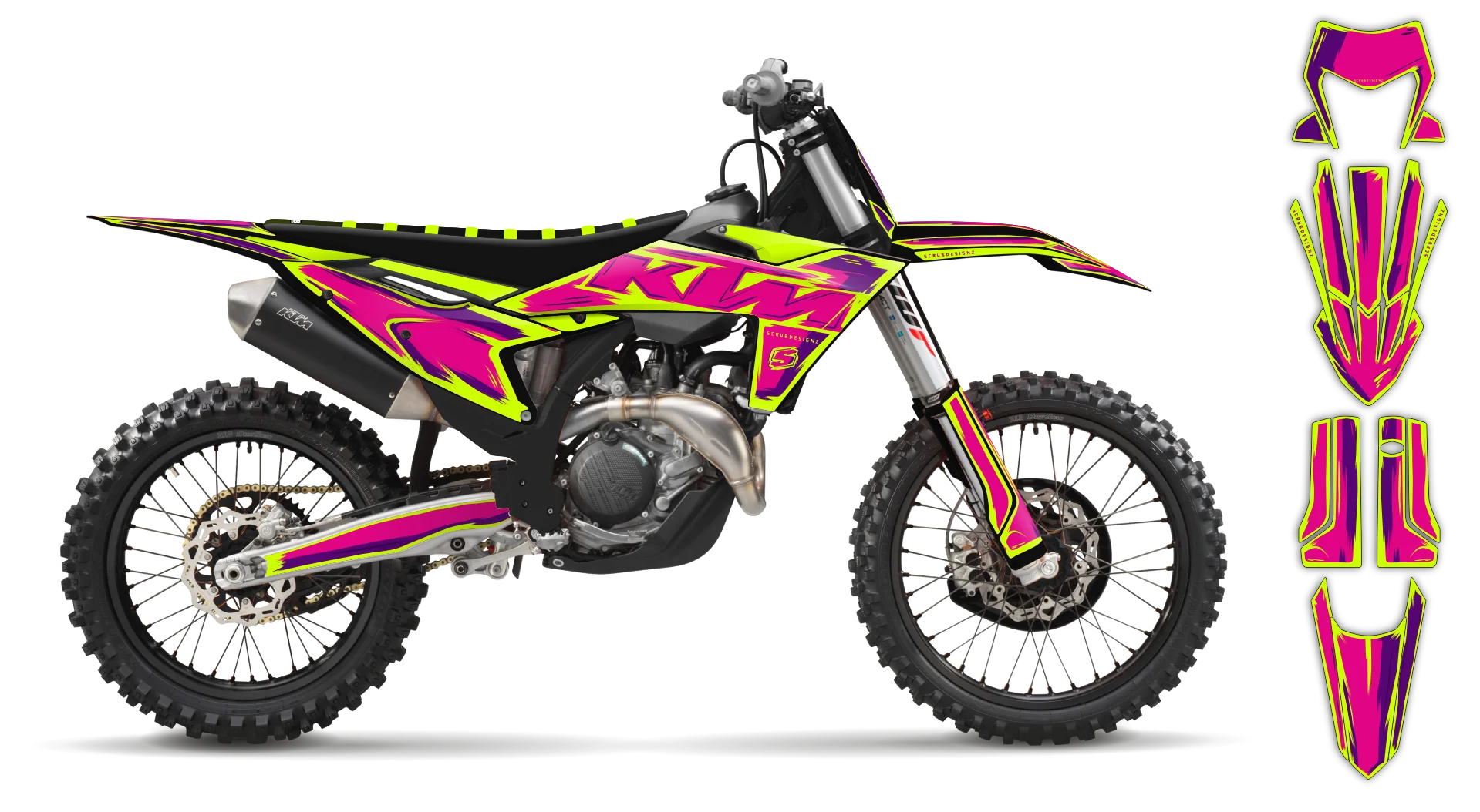 Graphics Kit - KTM - EXC EXC-F / XC-W XCF-W - 2003 - Fluo Artlex - LE