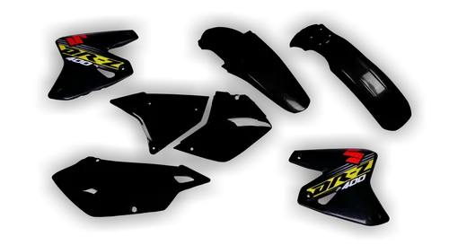 Plastics Kit - Suzuki - DRZ 400 Enduro - 1999-2024 - Full Kit - Black Replica 1