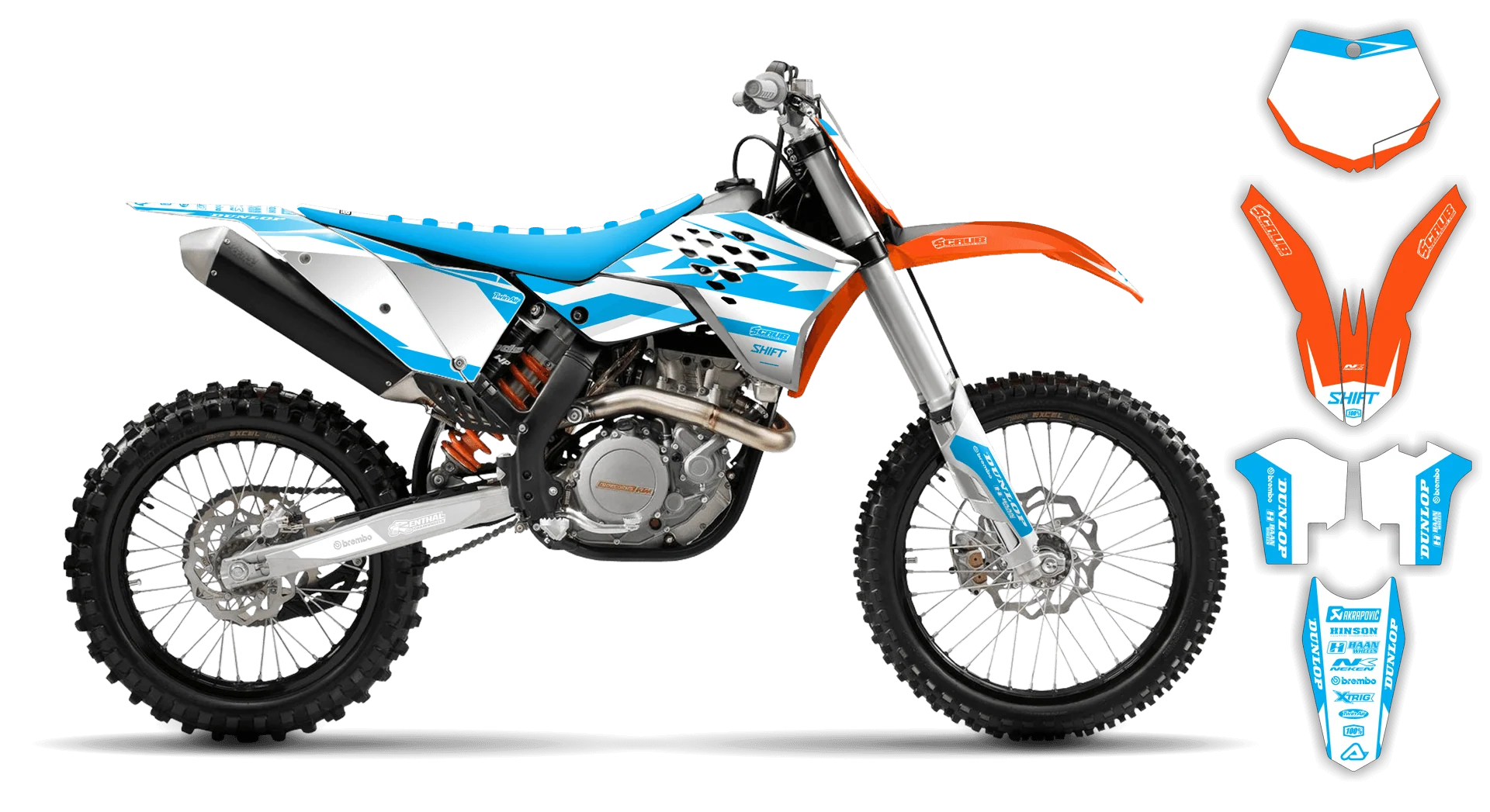 Graphics Kit - KTM - SX SX-F / XC XC-F - 2007-2010 - SE1025 - R4