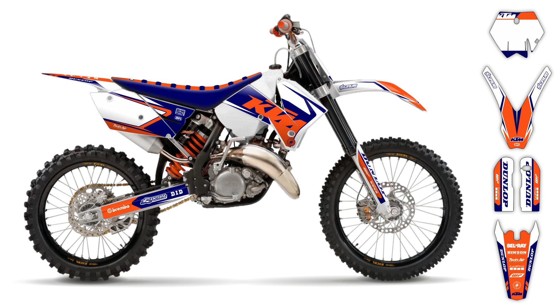 Graphics Kit - KTM - SX SX-F / XC XC-F - 2005-2006 - K17 - R2