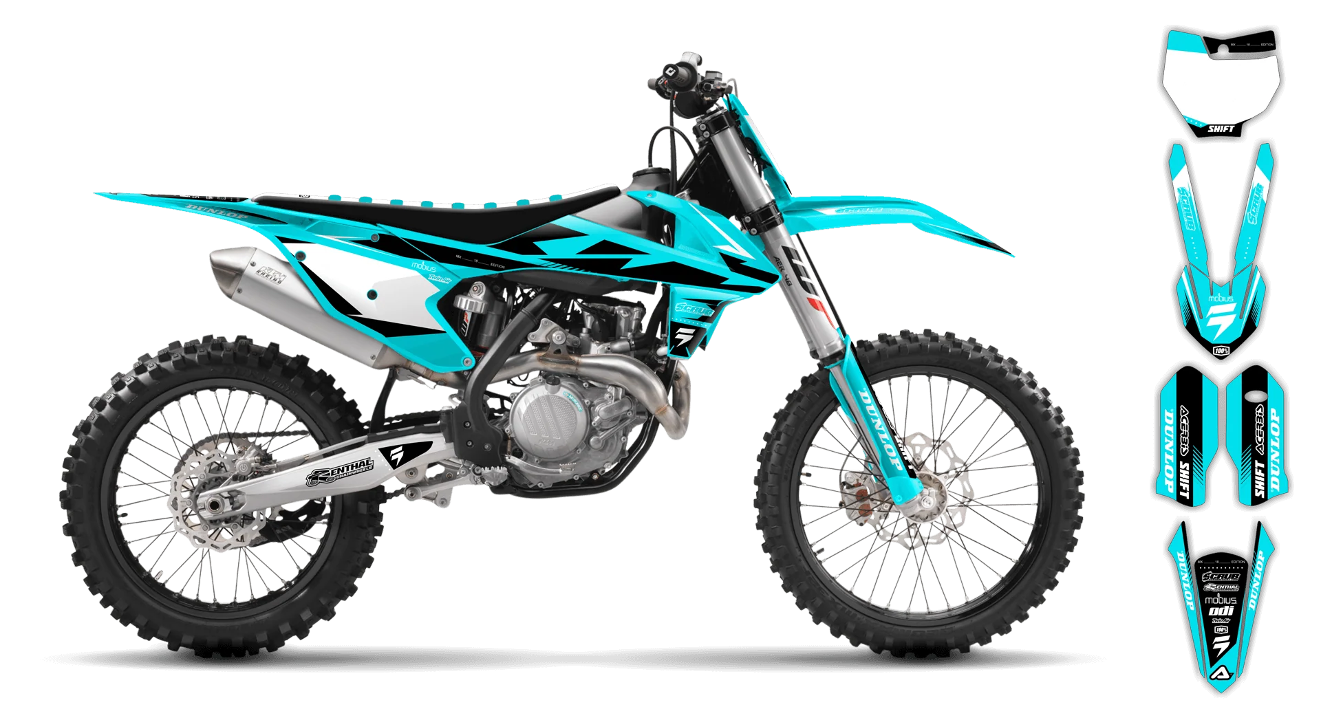 Graphics Kit - KTM - SX 50 - 2016-2023 - Teal - ST