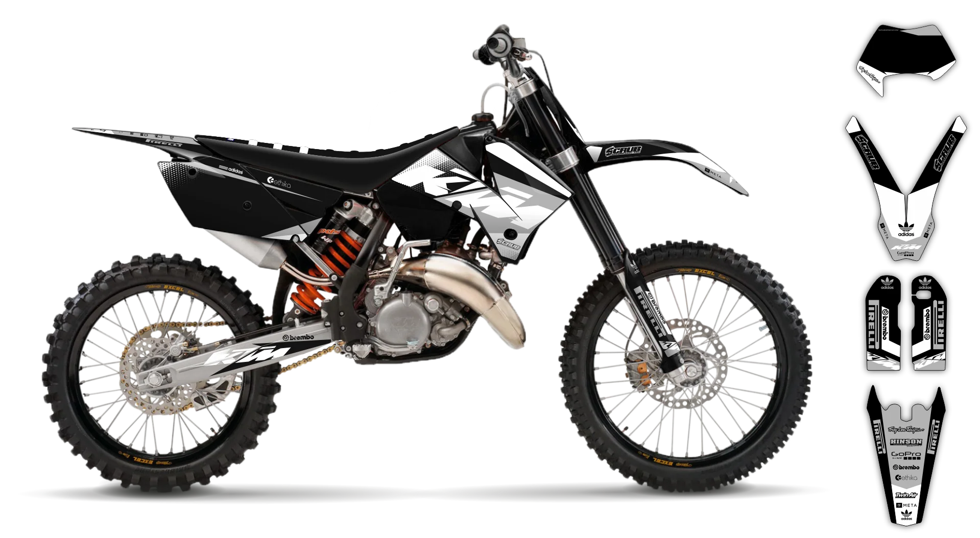 Graphics Kit - KTM - EXC EXC-F / XC-W XCF-W - 2005-2007 - K15 - R4