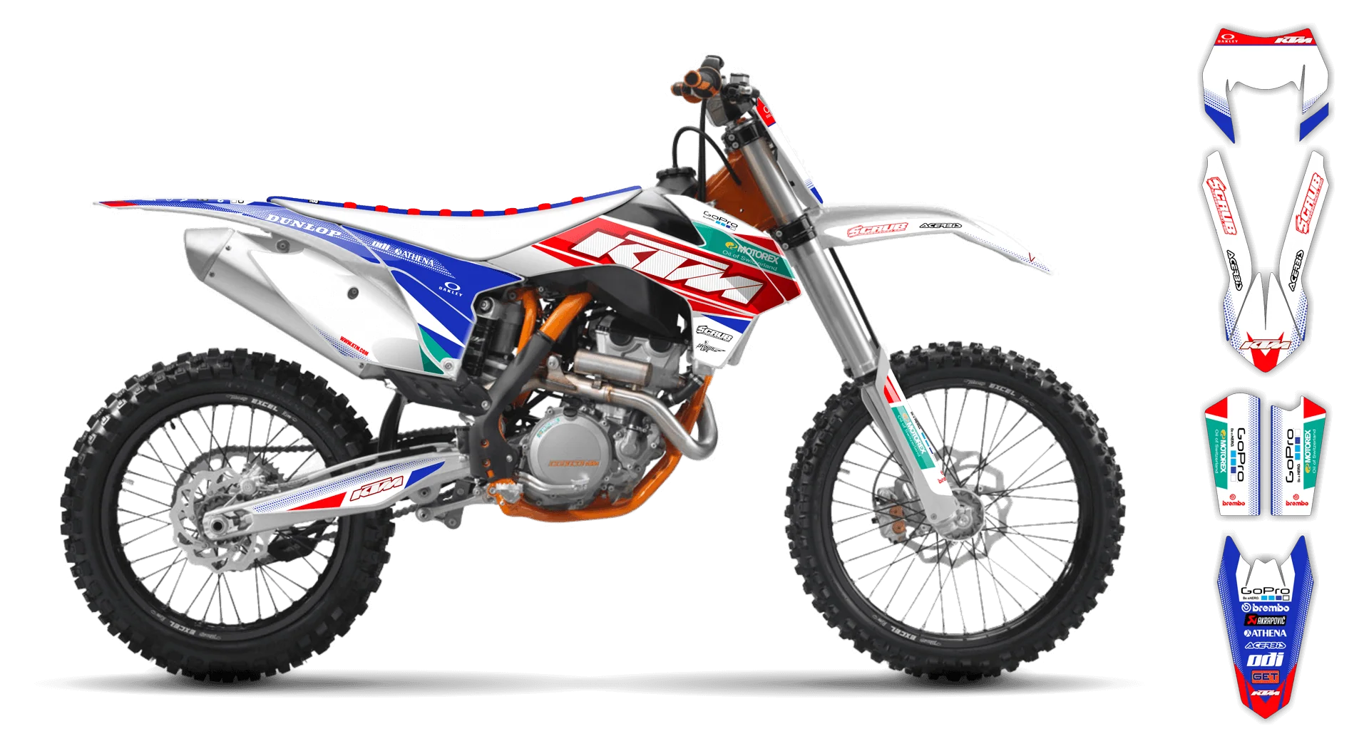 Graphics Kit - KTM - EXC EXC-F / XC-W XCF-W - 2012-2013 - K11 - R4