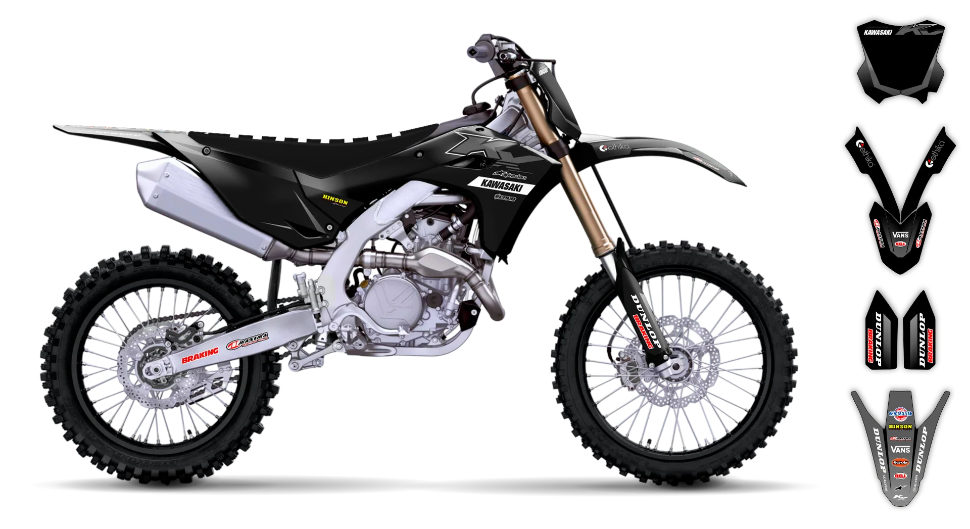 Graphics Kit - Kawasaki - KX 250F - 2025 - Rampage - R1